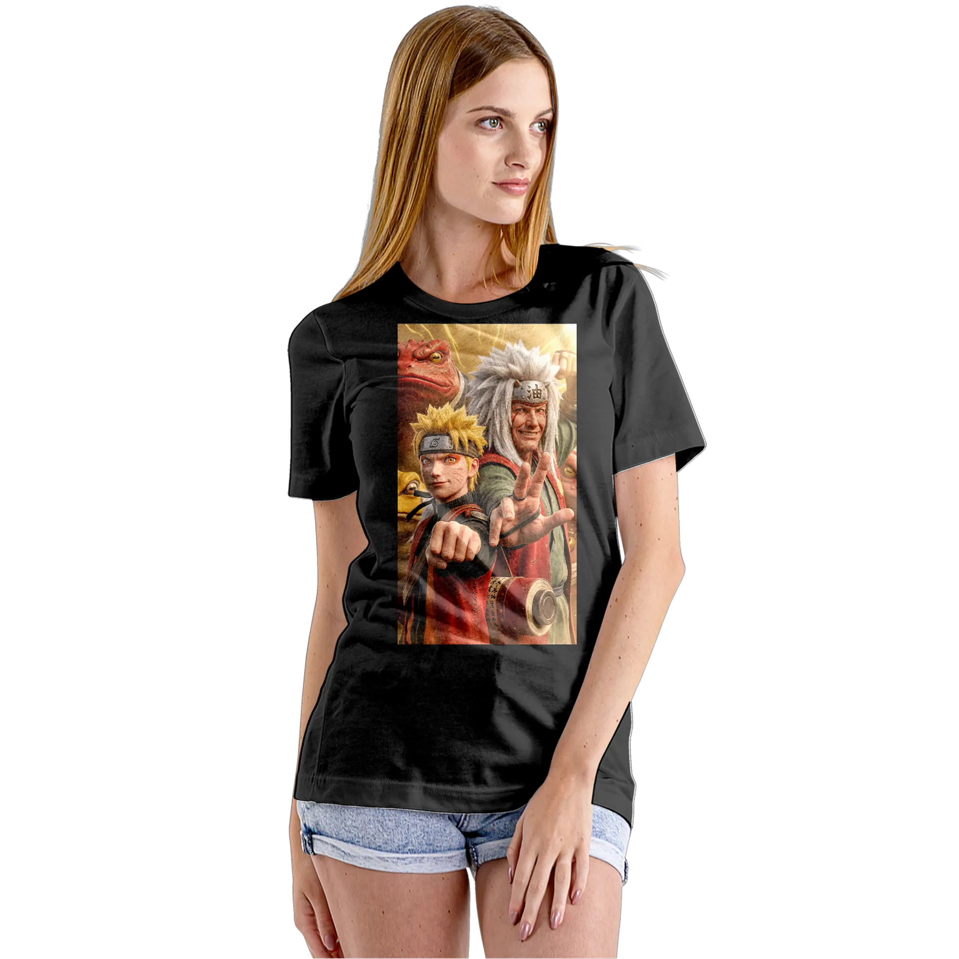 Camiseta Babylook Naruto Jiraiya Sapos 100% Algodão - Imagem 5