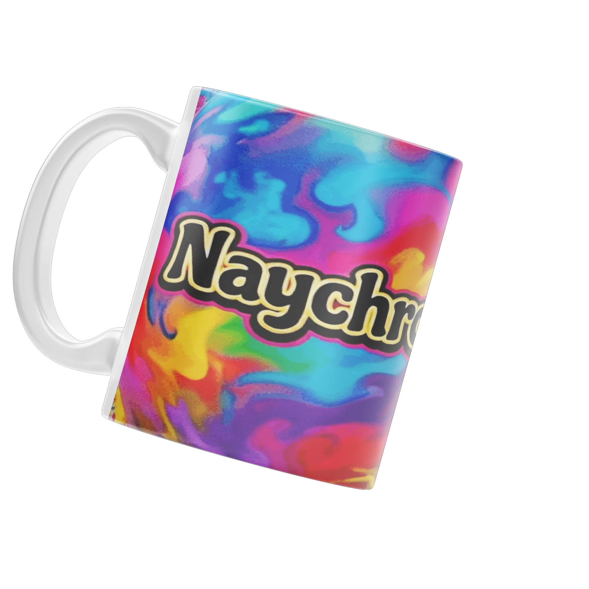 Caneca Estampa Tipográfica Naychronstreamers Colorida 325ml - Imagem 1