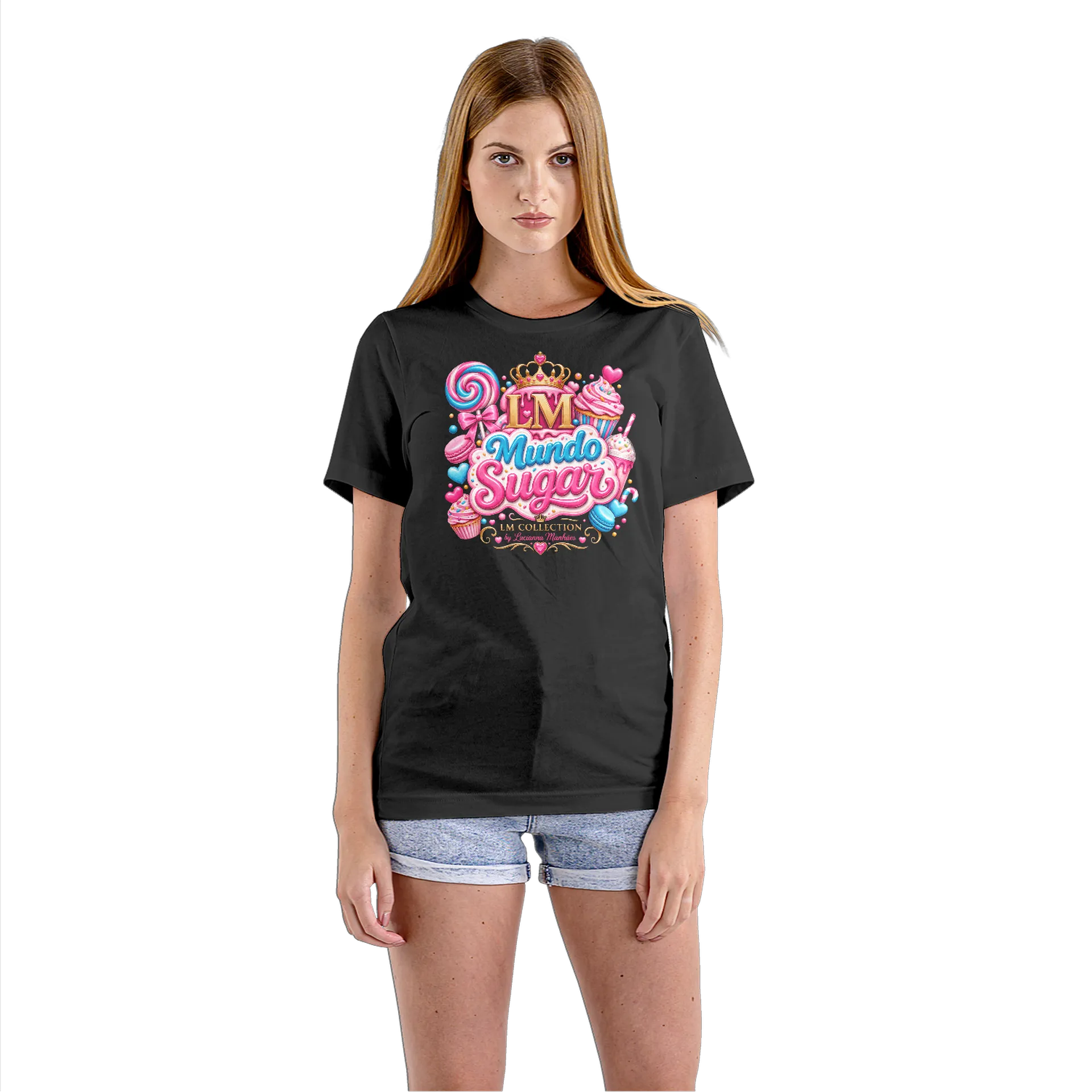 Camiseta Babylook Mundo Sugar by Luciana Manhães - Imagem 3