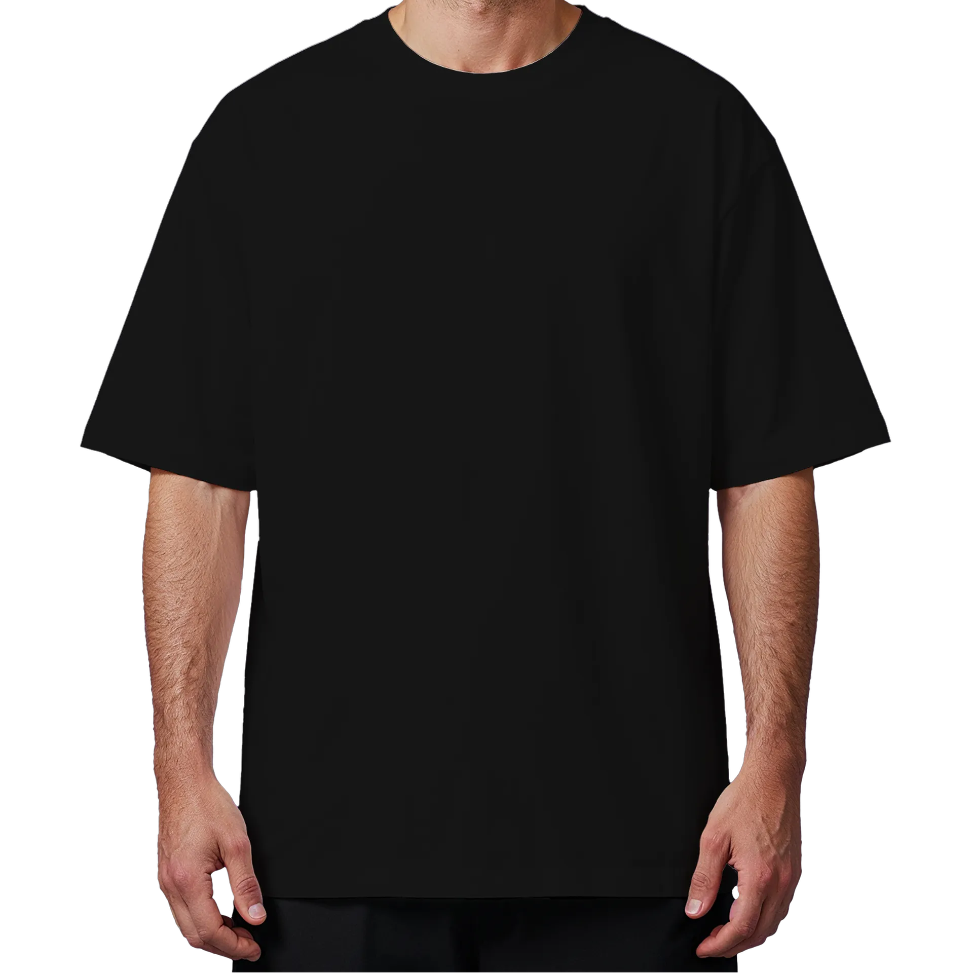 Camiseta Oversized Urso com Capuz Preto 100% Algodão - Imagem 4