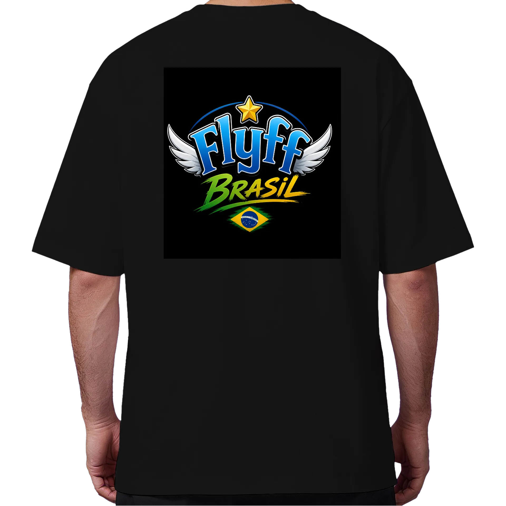 Camiseta Oversized Estampa Nightdeer Preto 100% Algodão - Imagem 6