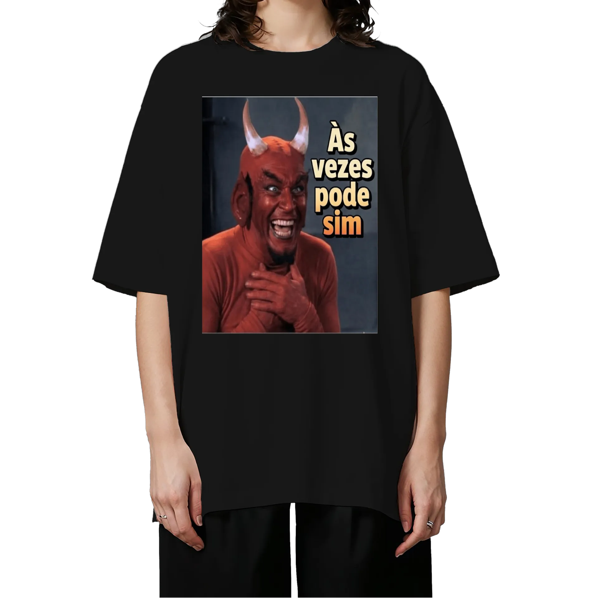 Camiseta Oversized As vezes PODE SIM DIJÁBU - Imagem 3