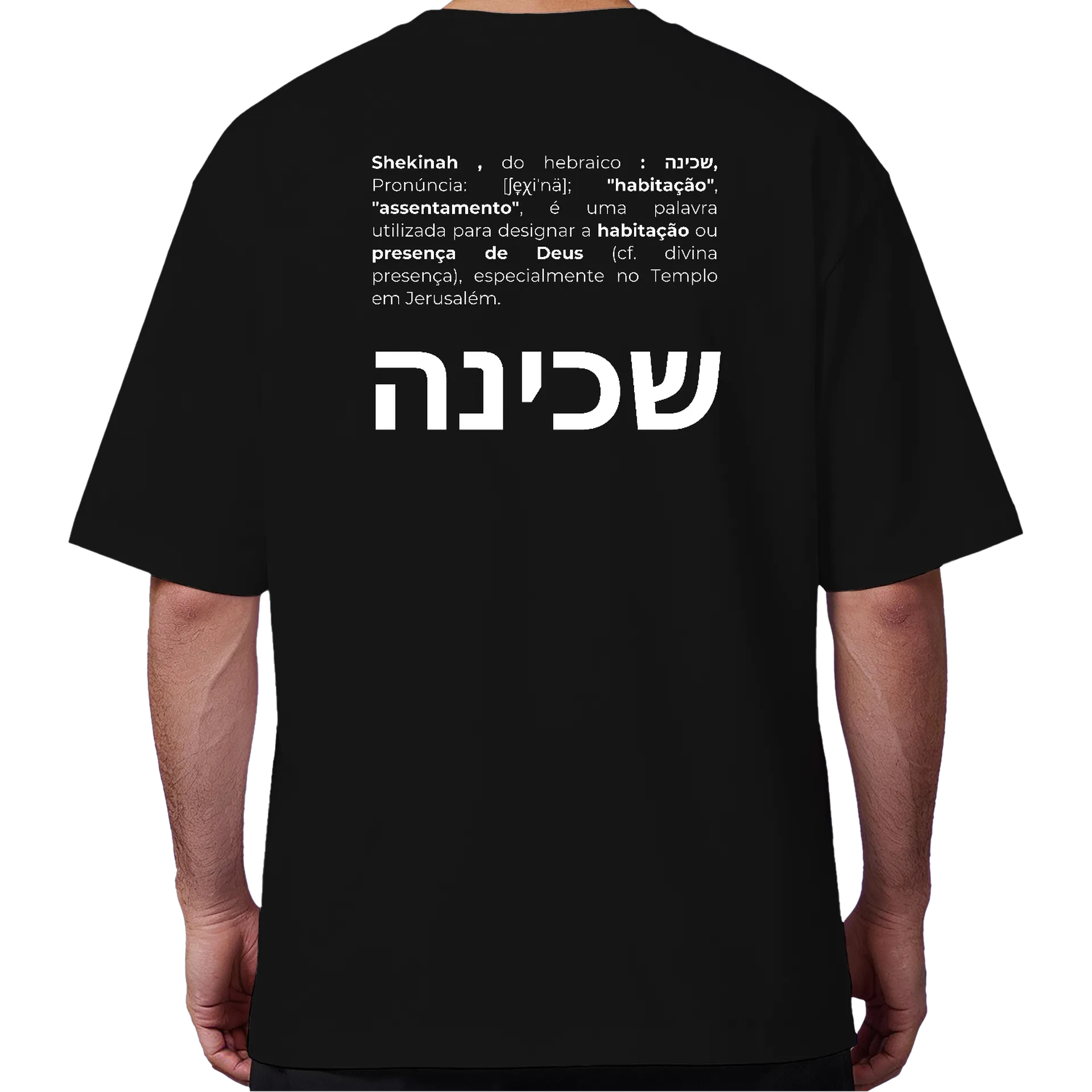 Camiseta SKN Hebraico Oversized Black/White - Imagem 6