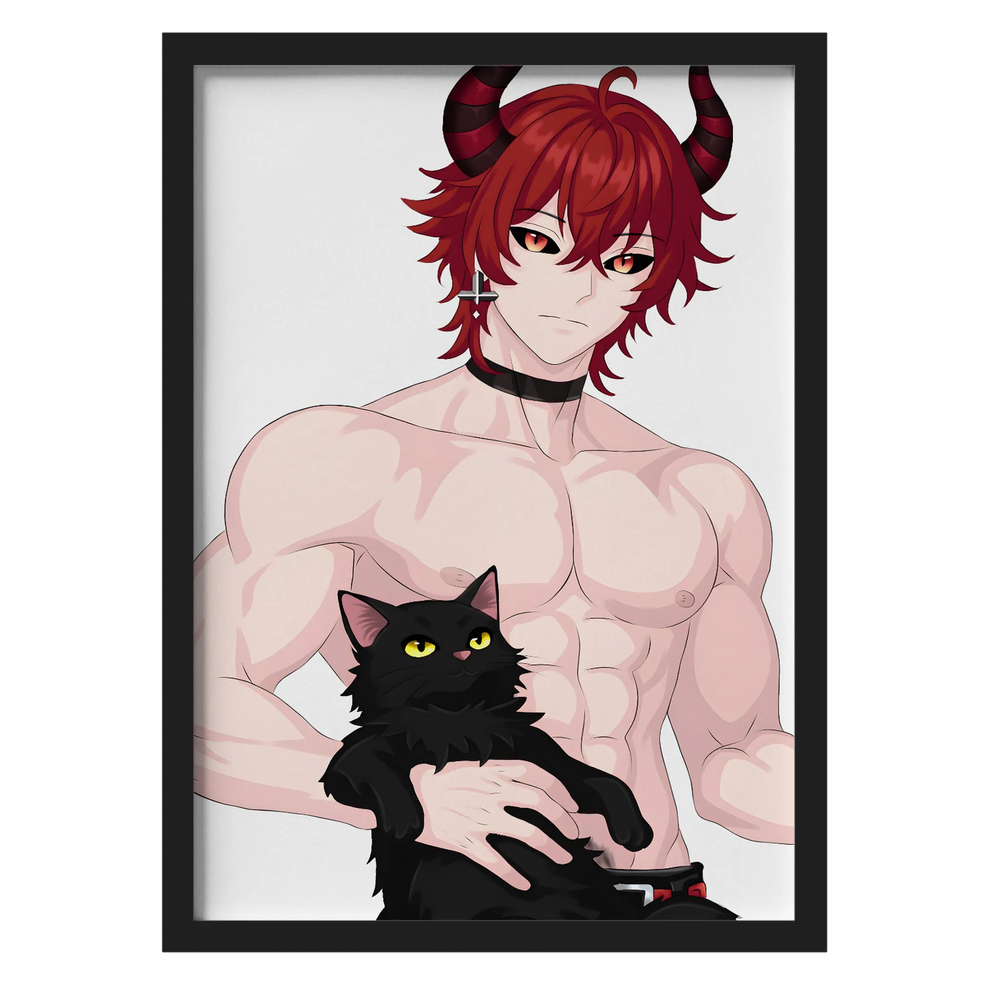 Quadro A3 personalizado Com Vidro de Liebe Akuma — imagem 1 de 3