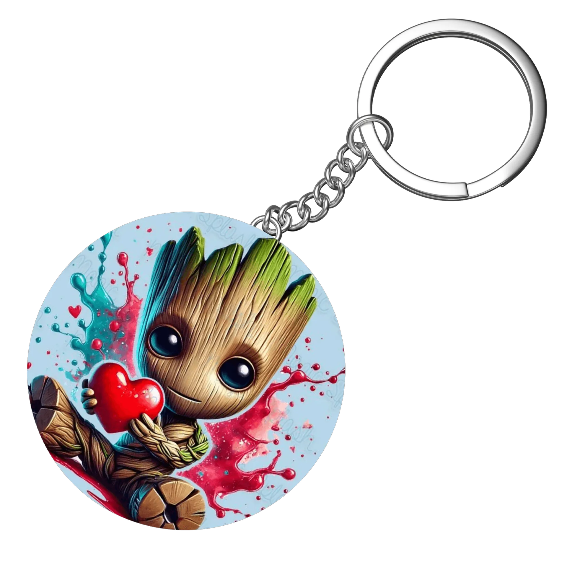 Chaveiro MDF Groot Estampa Amor Artística de Gerson — imagem 3 de 3