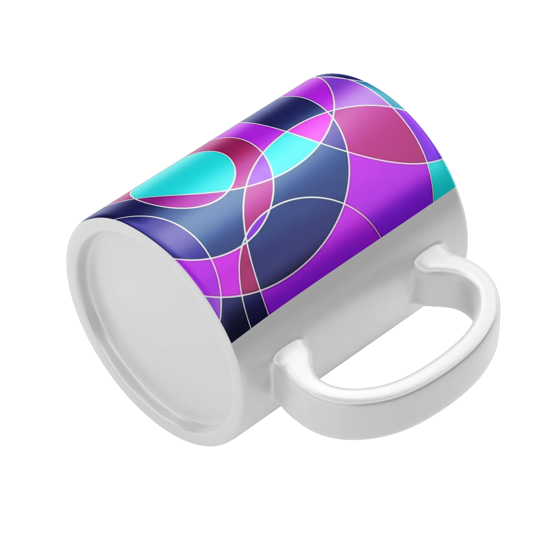 Caneca Estampa Abstrata Cores Neon 325ml de Xenovoid Studio 👽 — imagem 4 de 4