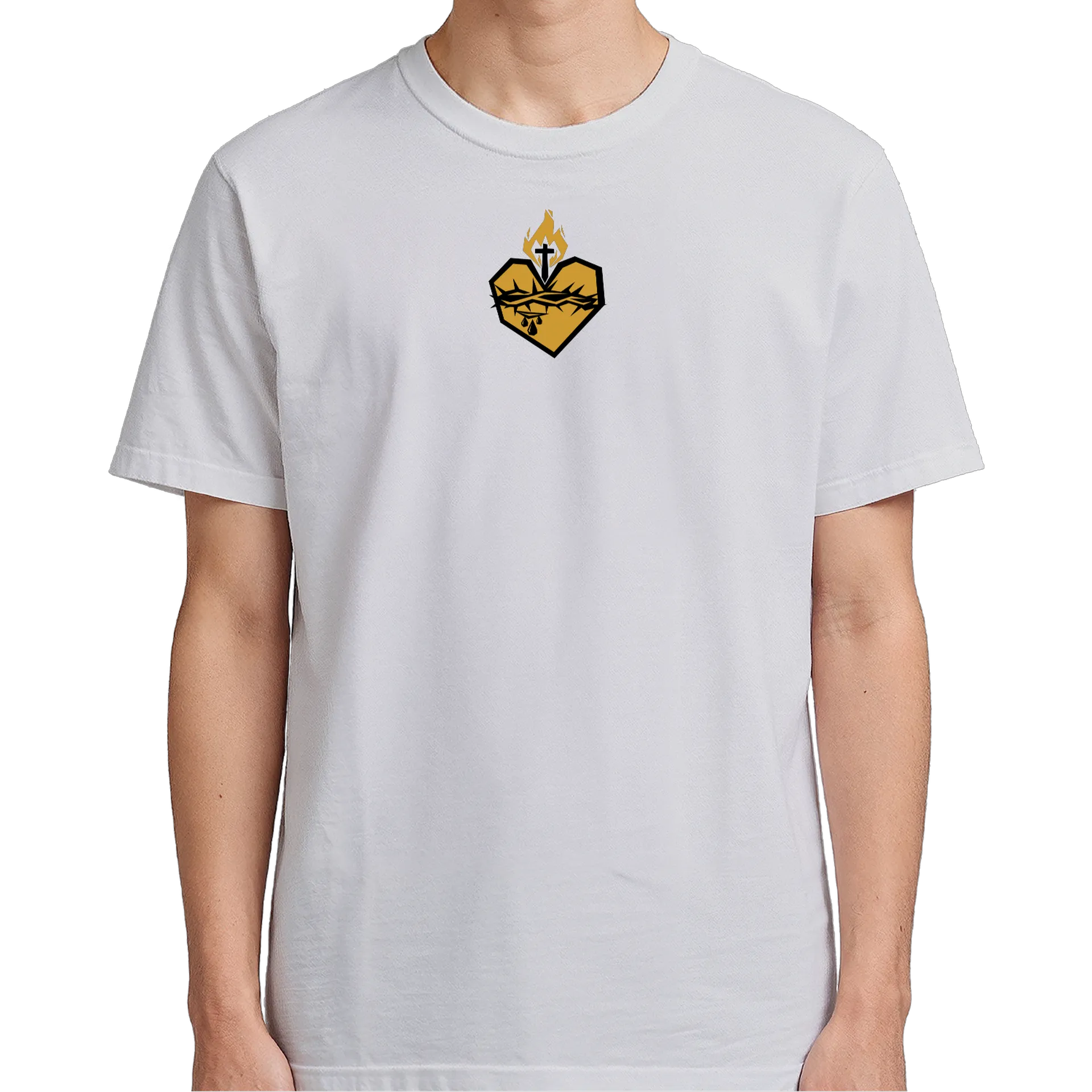 Camiseta - Sagrado Coração de Jesus - Dourado - Imagem 5
