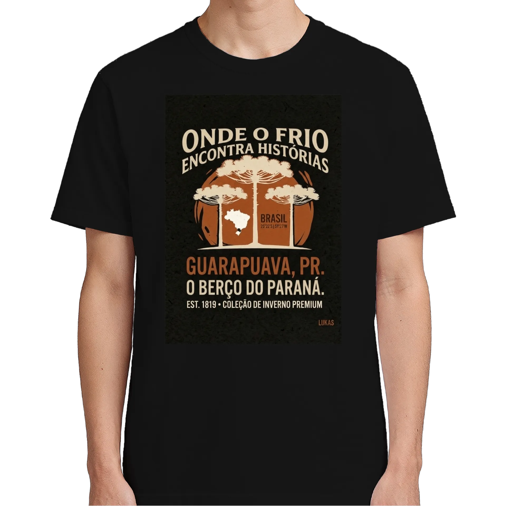 Camiseta Onde o Frio Encontra Histórias 100% Algodão de O Lukas — imagem 4 de 6