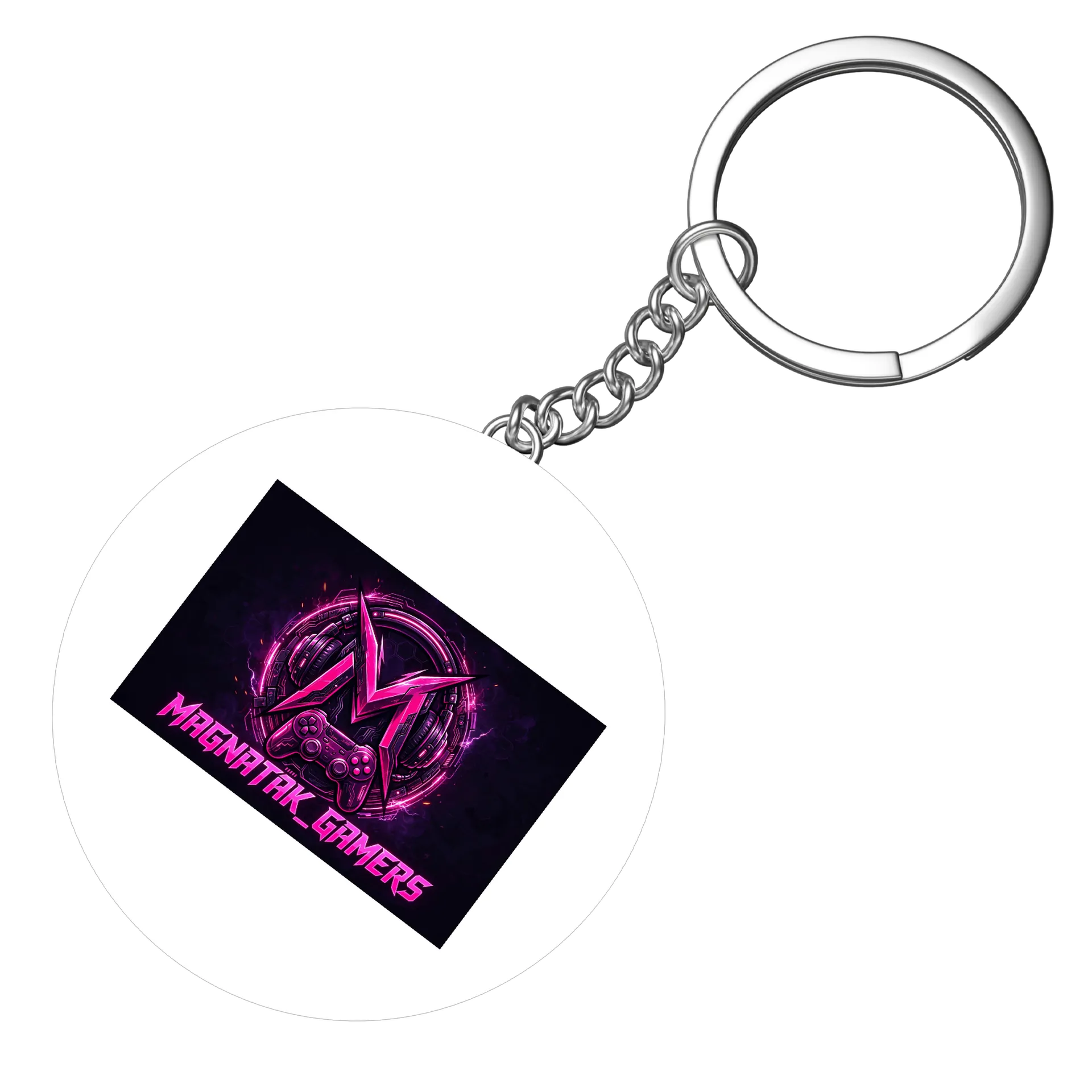 Chaveiro MDF Logo Magnatak_Gamers Gamer com Controle Rosa de @Magnatak_Gamers — imagem 3 de 3