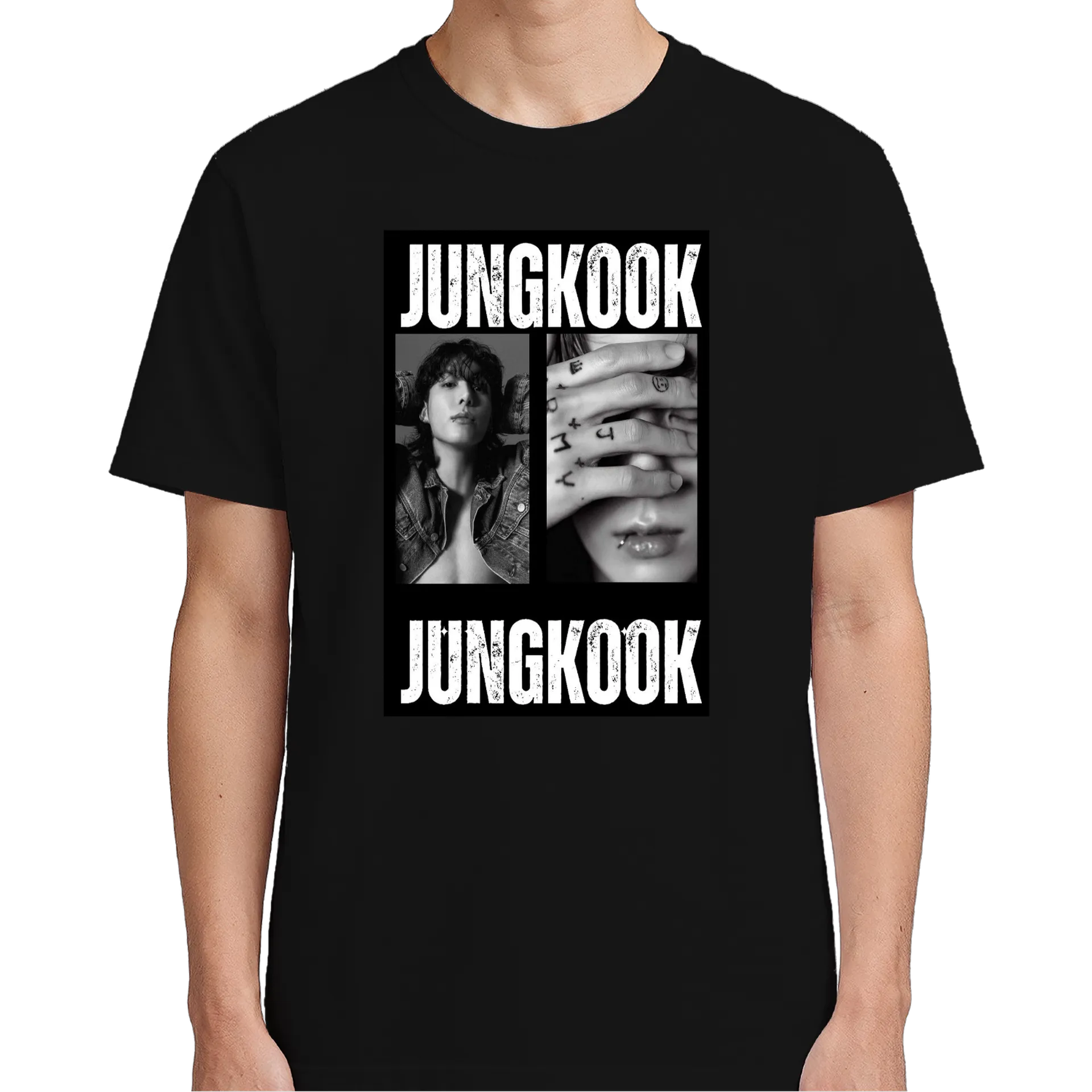 Camiseta Jungkook Preto 100% Algodão - Imagem 5
