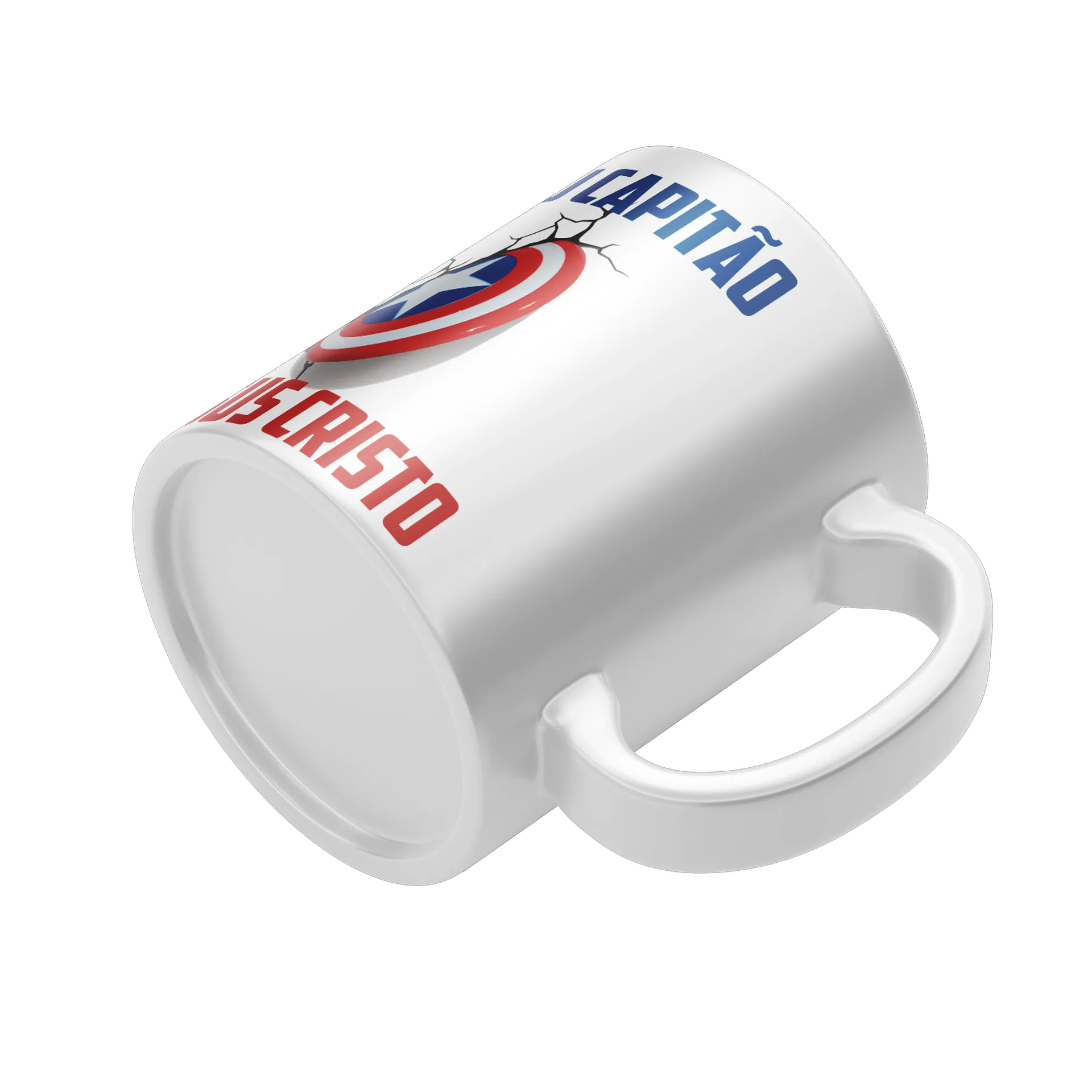 Caneca Porcelana Escudo Jesus Cristo 325ml - Imagem 4
