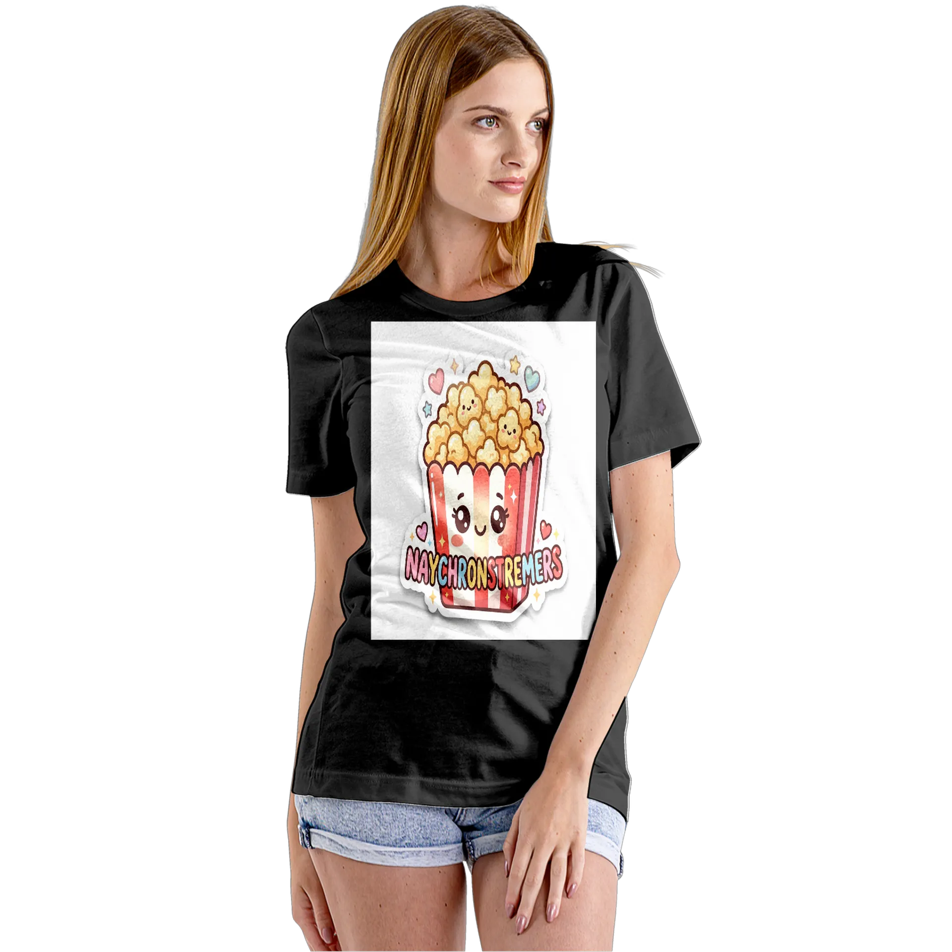 Camiseta Babylook Pipoca Fofa 'Nay Chronstreamers' 100% - Imagem 5