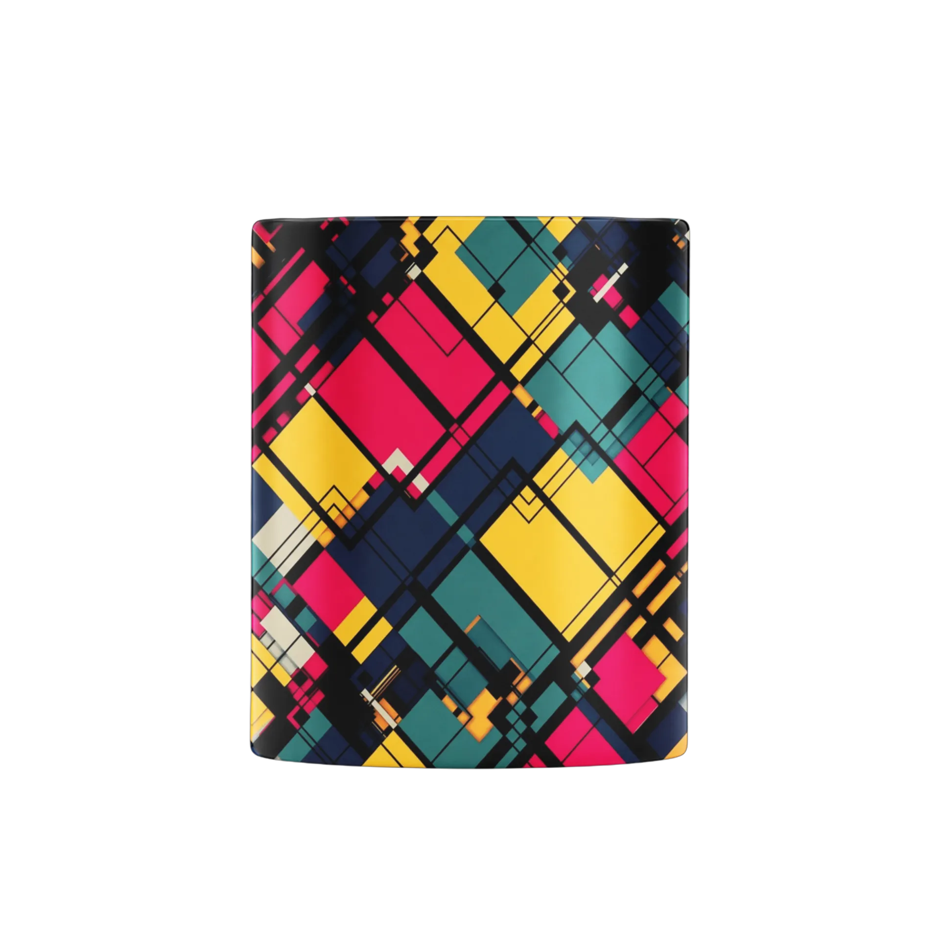 Caneca Porcelana Geometria Colorida 325ml - Imagem 2