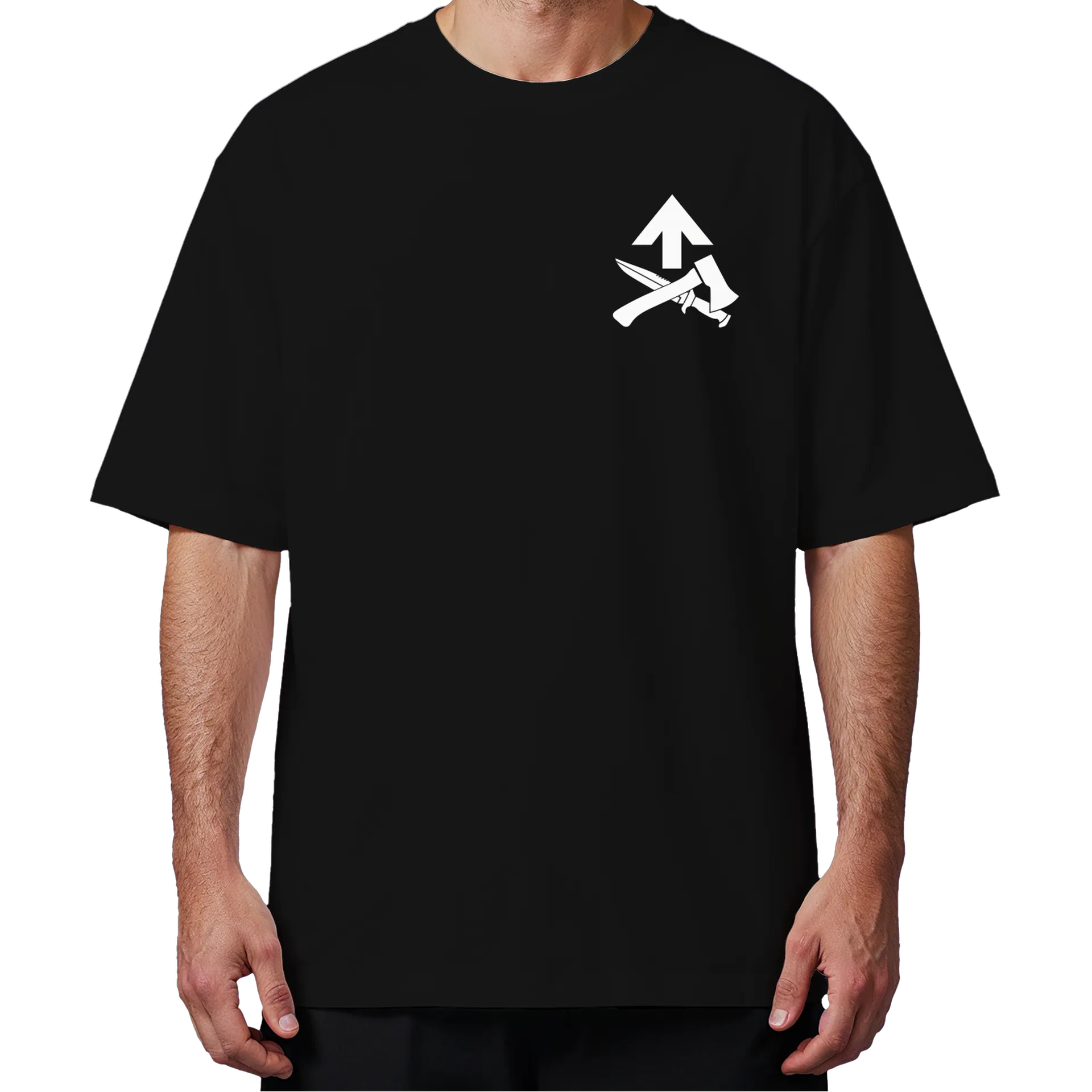 Camiseta Oversized Estampa Arte Gráfica Preto 100% Algodão - Imagem 4