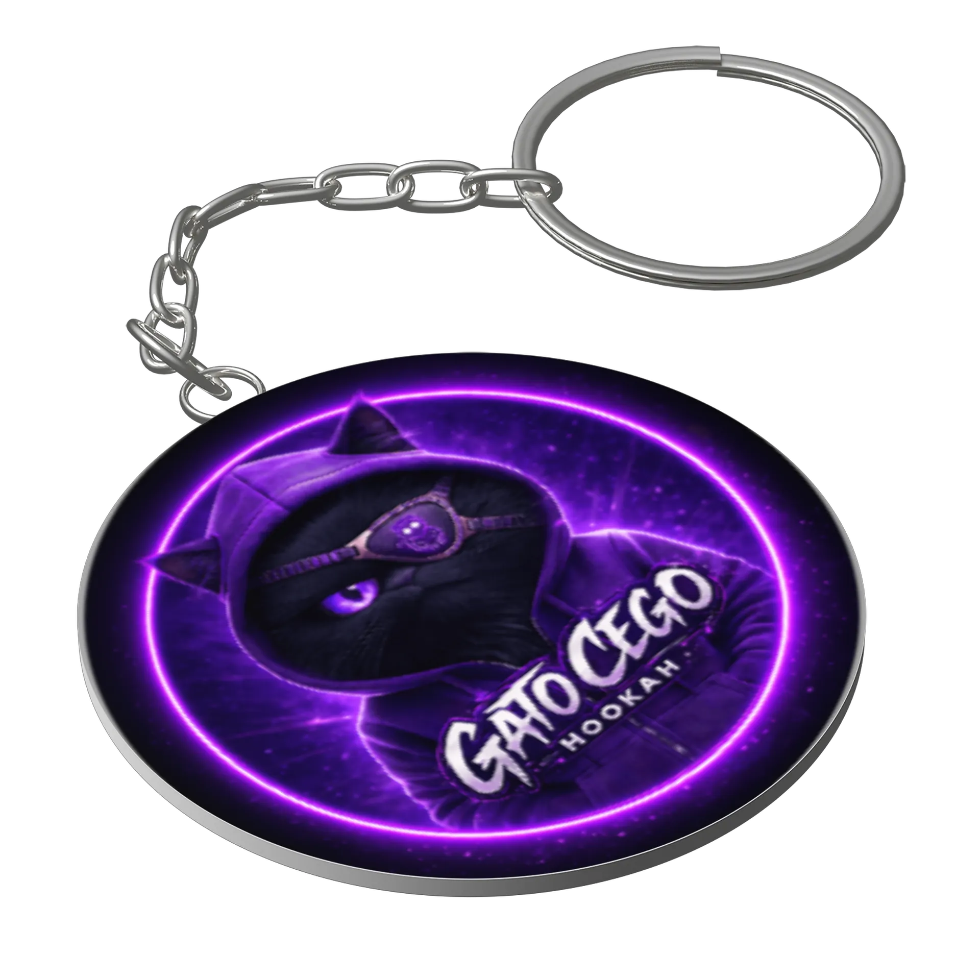 Chaveiro personalizado de Gato Cego Hookah