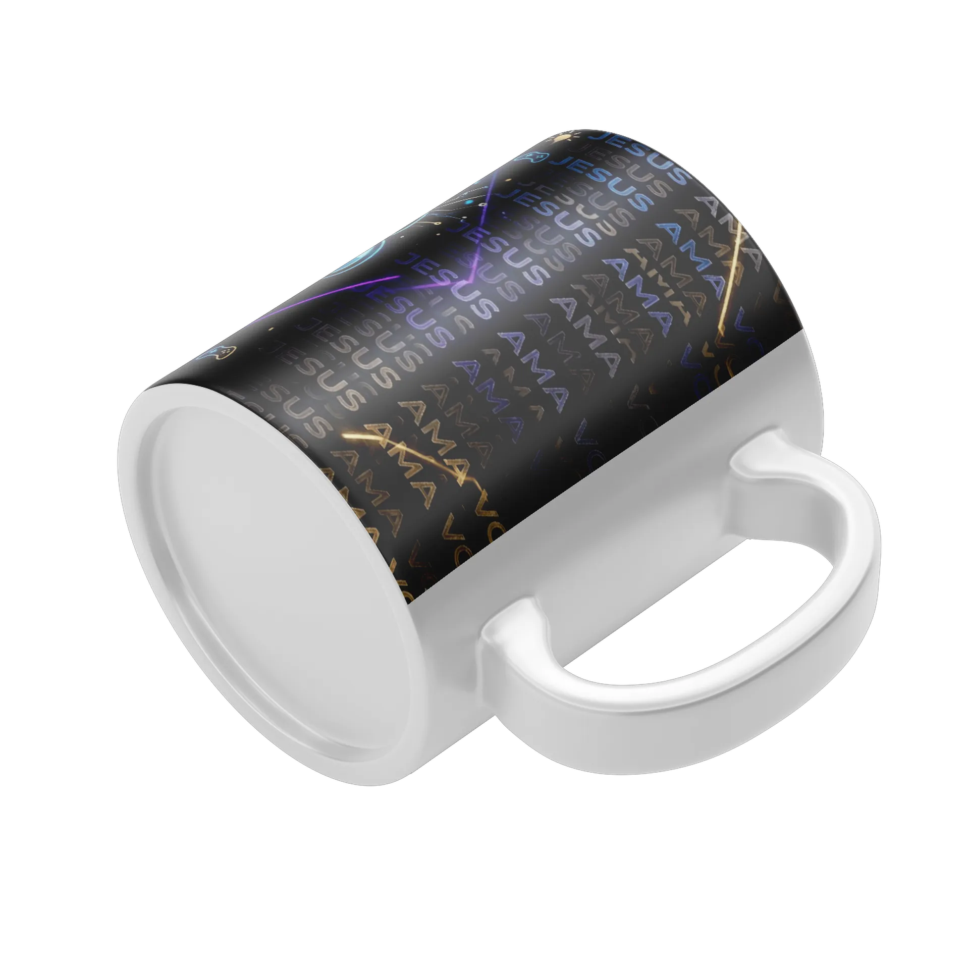 Caneca Porcelana Blessed Arcanjo Deus no Controle 325ml - Imagem 4