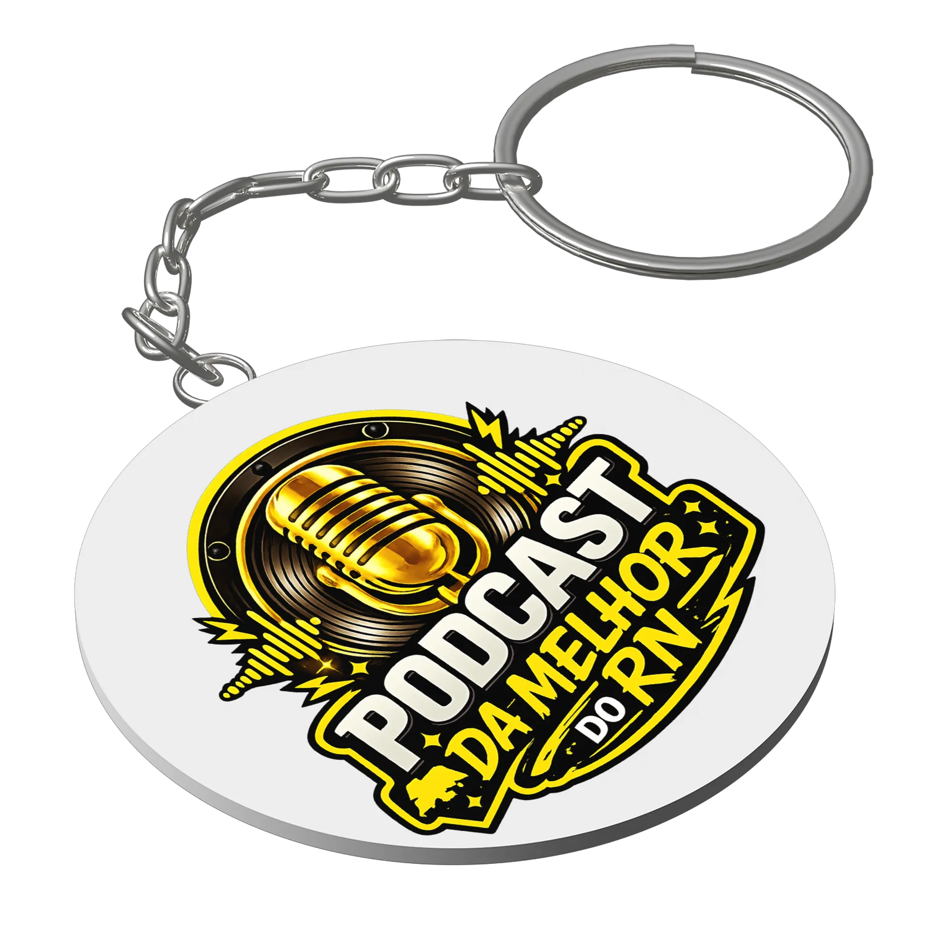 Chaveiro personalizado de PODCAST DA MELHOR DO RN