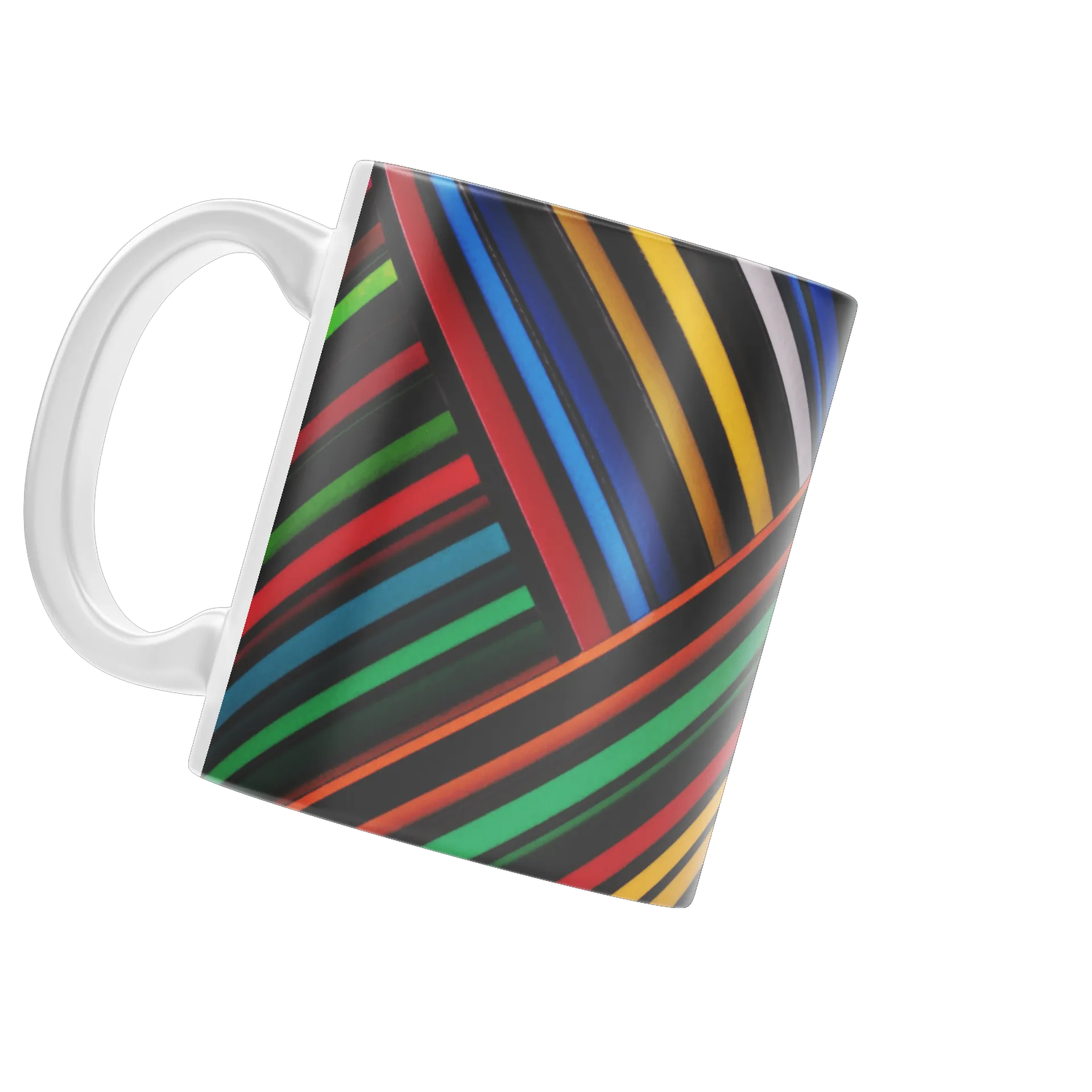 Caneca Porcelana Estampa Multicolorida 325ml - Imagem 3