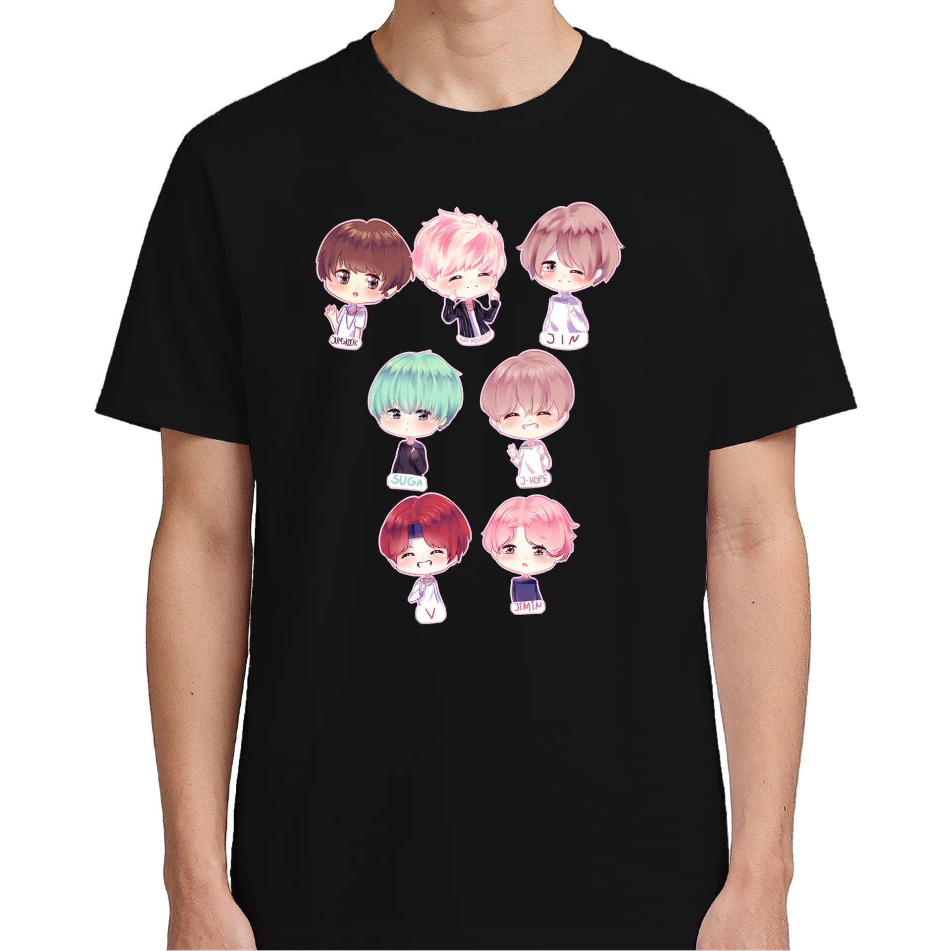 Camiseta Estampa Personagens Estilo Cartoon 100% Algodão - Imagem 5