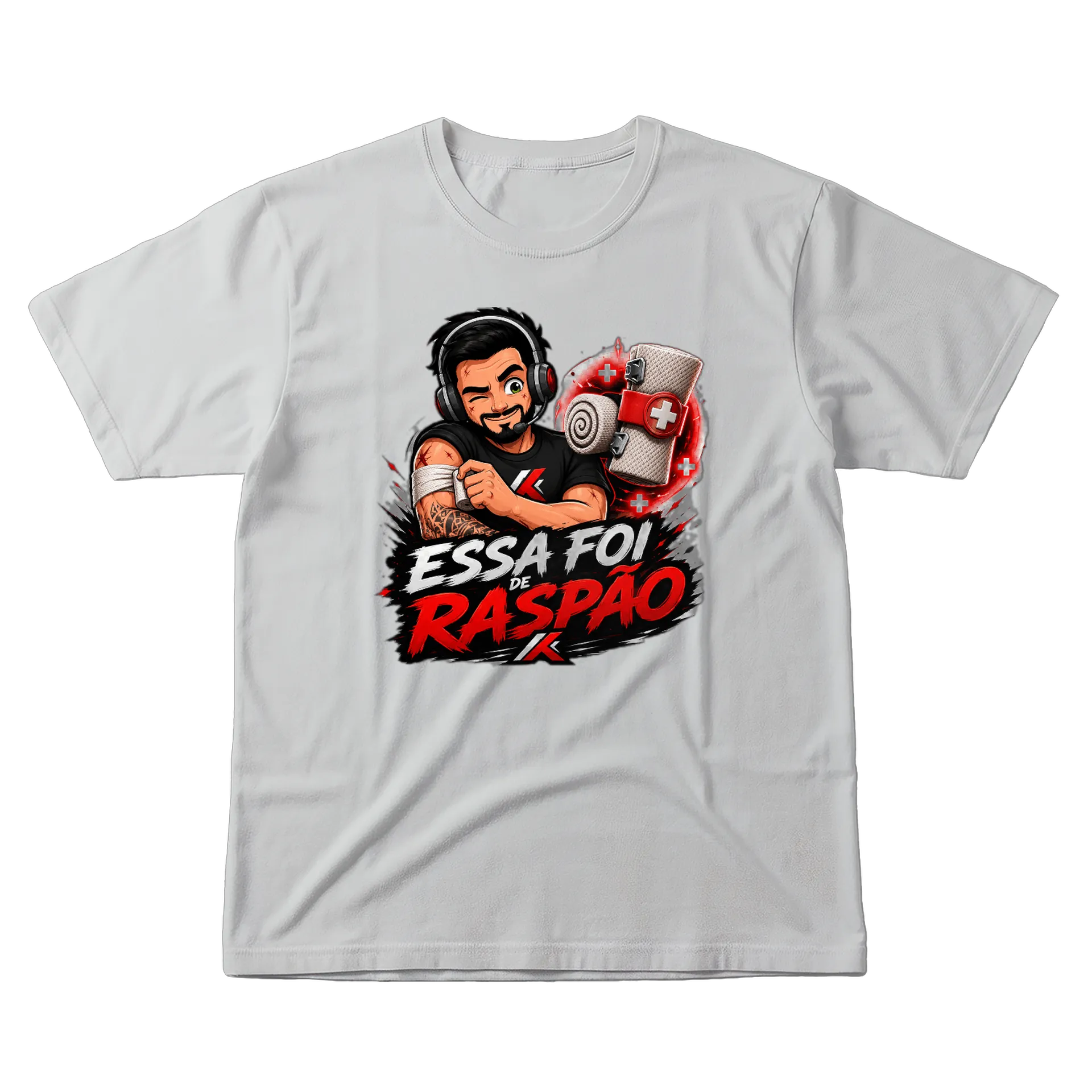Camiseta Estampa Essa Foi de Raspão 100% Algodão - Imagem 1