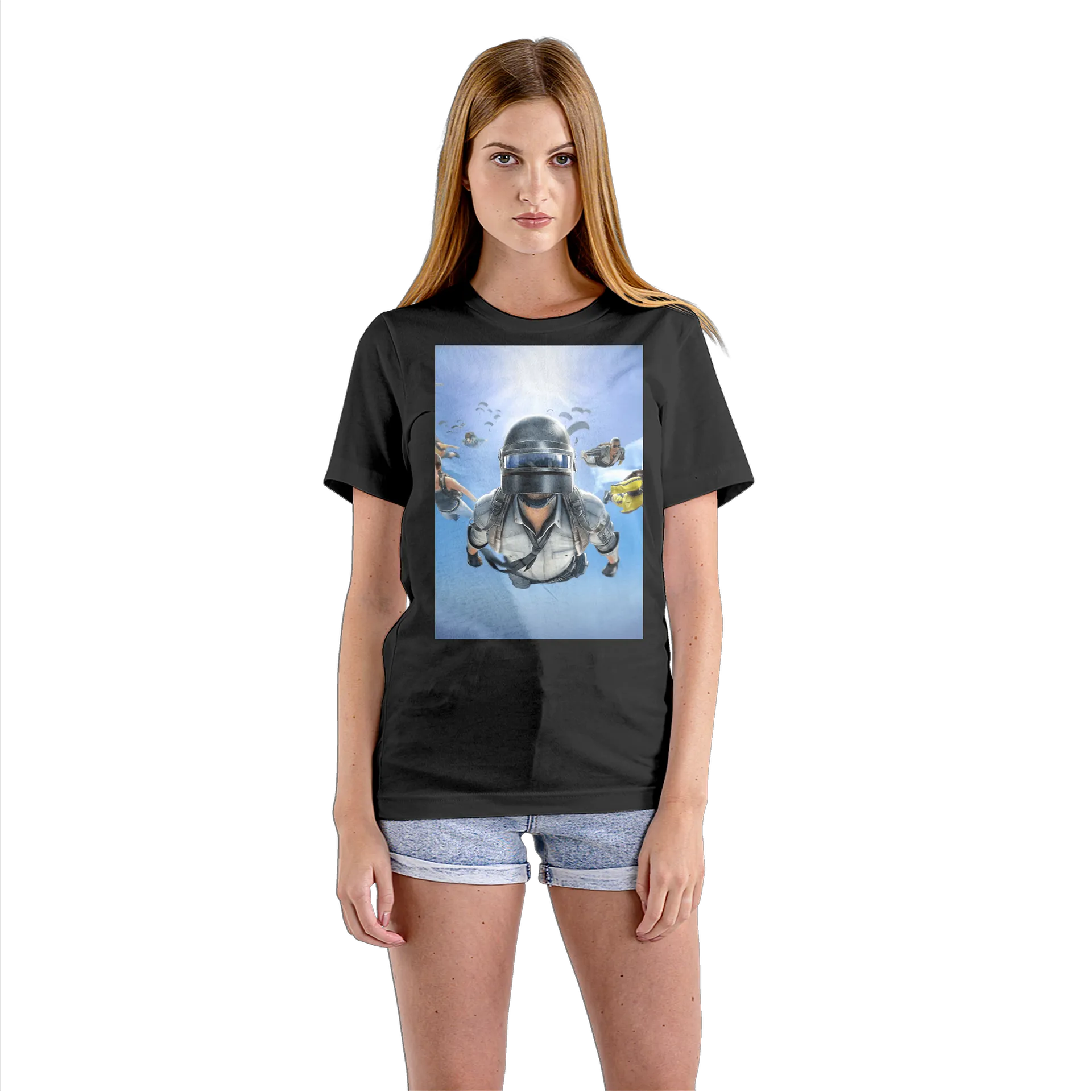 Camiseta Babylook Paraquedistas Capacetes Ação 100% Algodão - Imagem 3