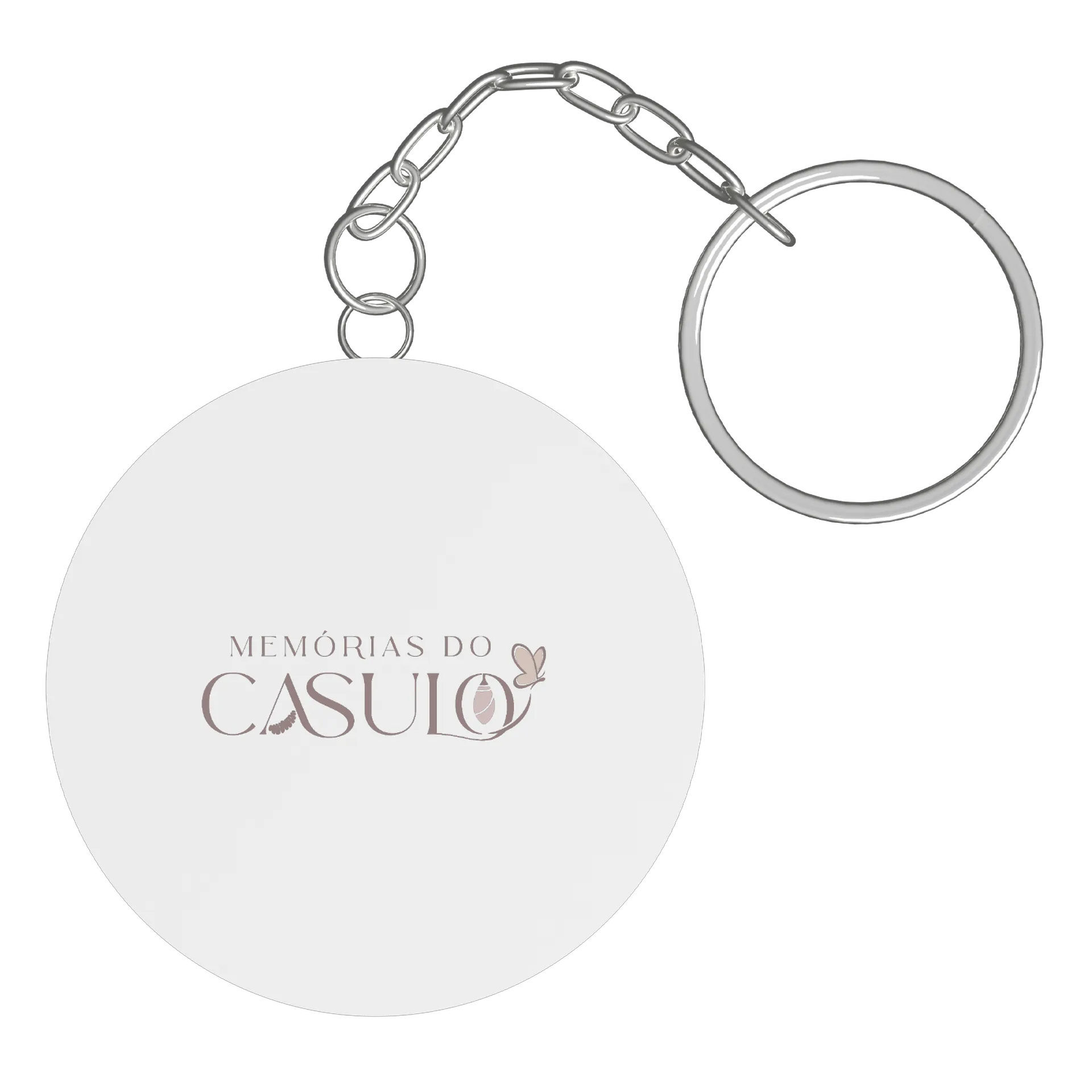 Chaveiro MDF Memórias do Casulo Estampa Logo de Reis — imagem 2 de 3