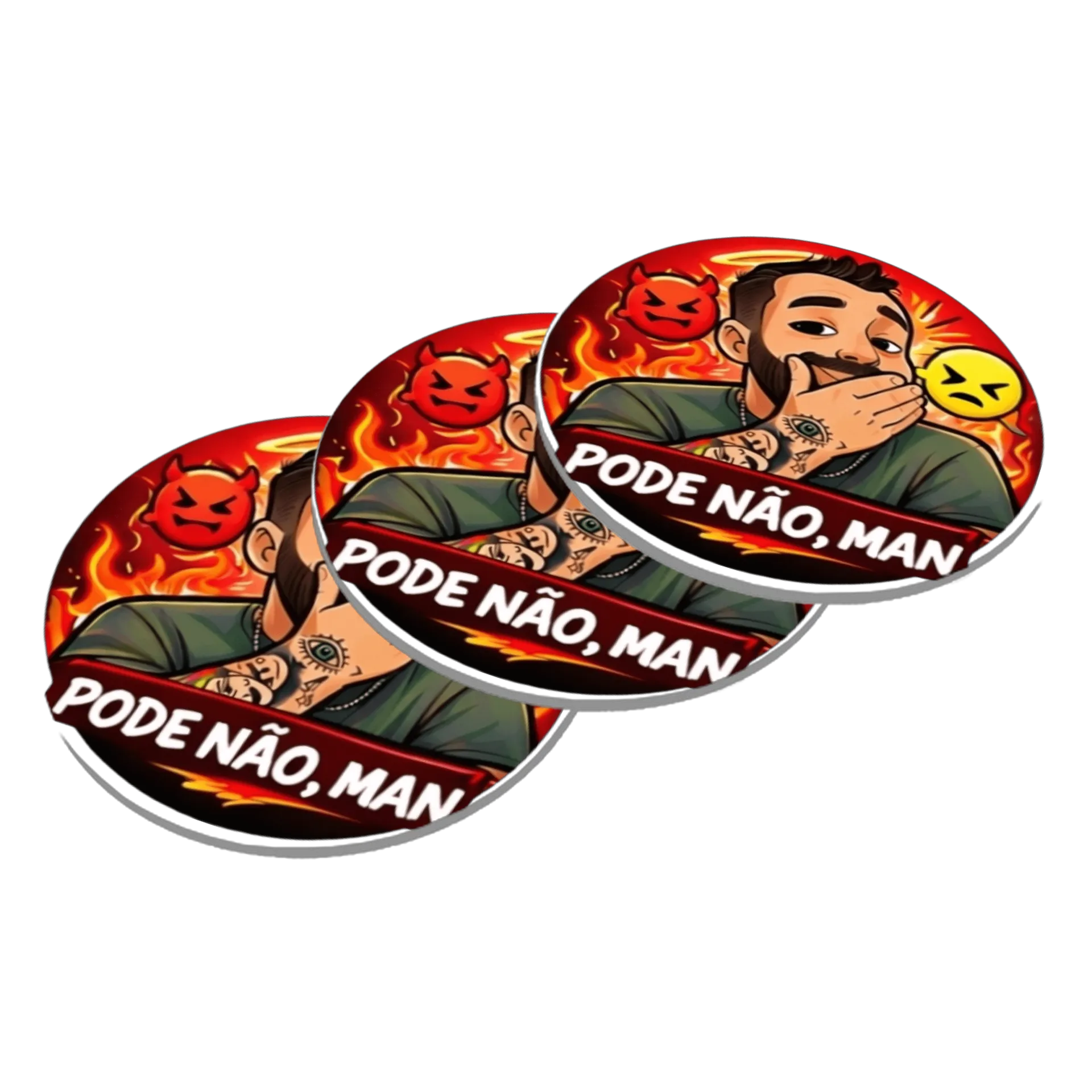 Porta-copos Pode não VERMELHO  - Imagem 3