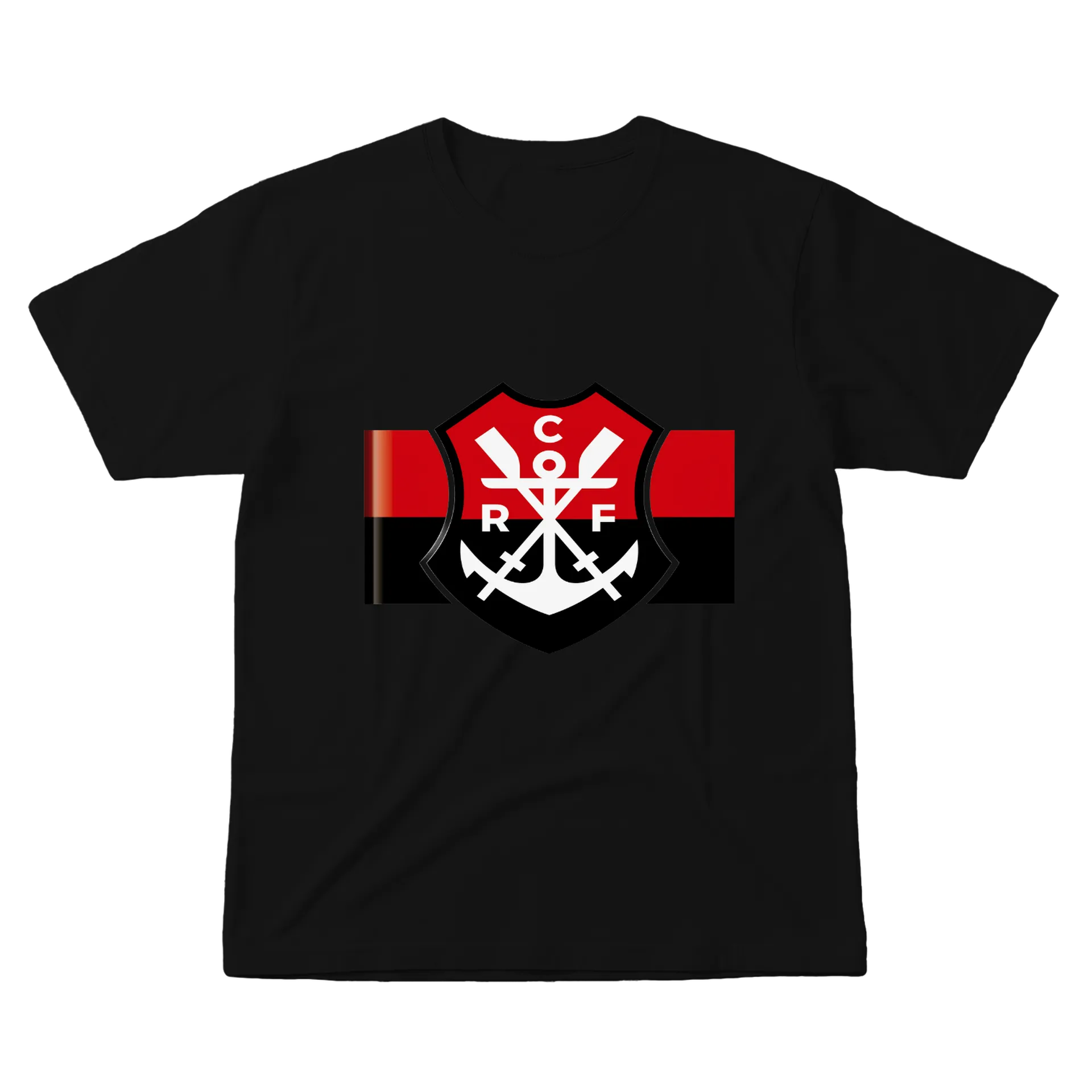 Camiseta Estampa Emblema Unissex Flamengo 100% Algodão - Imagem 1