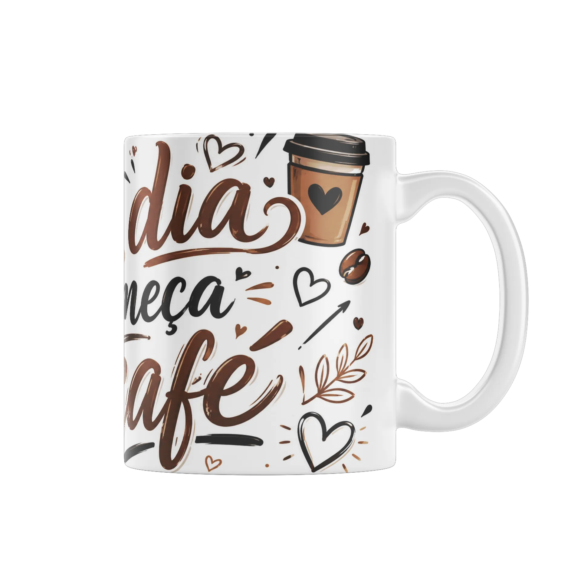 Meu dia só começa com café Caneca - Imagem 1