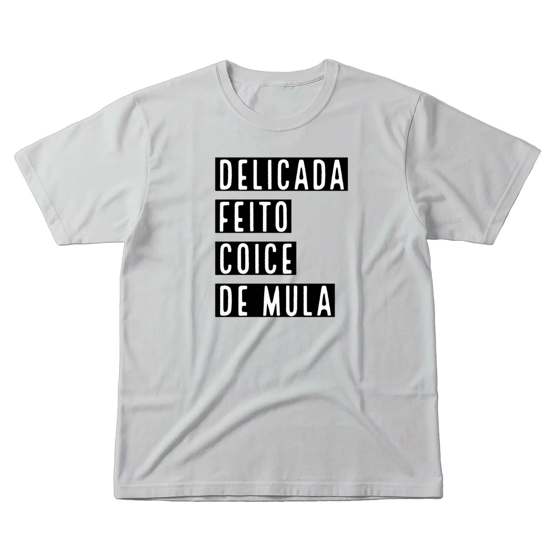 Camiseta Estampa Tipográfica Feito Coice de Mula 100% - Imagem 1