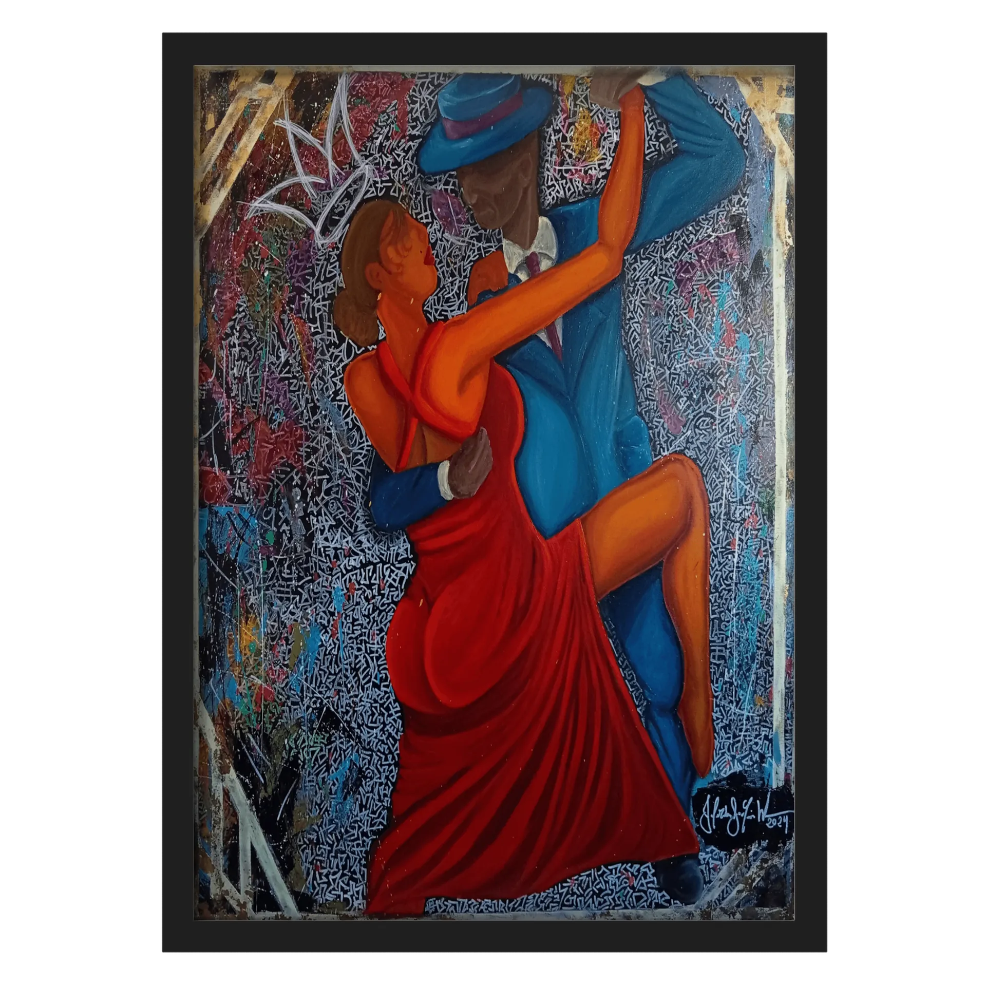Quadro A3 A Dança com a Rainha do Tango Com Vidro - Imagem 1