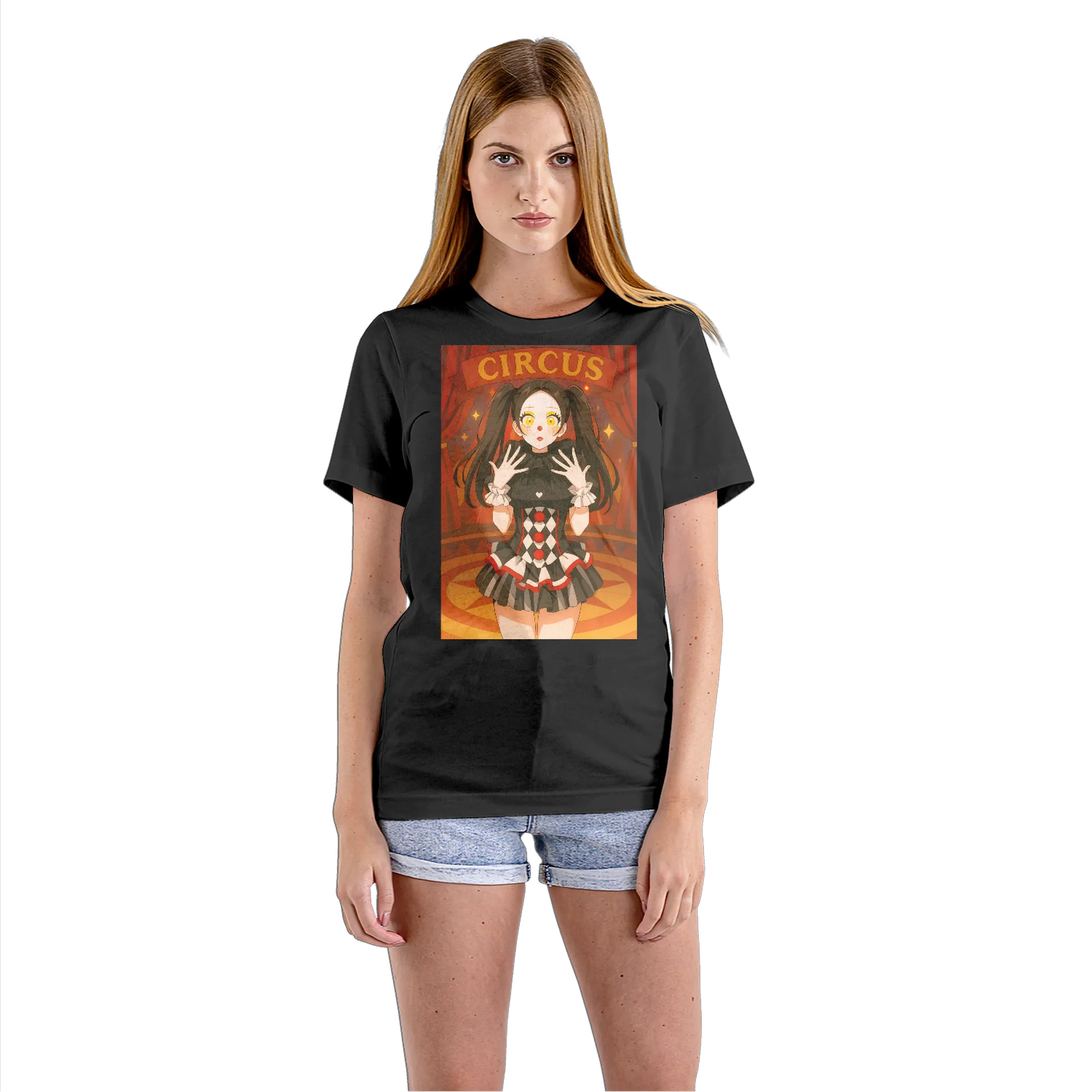 Camiseta Babylook Palhaça Anime Circo 100% Algodão - Imagem 3