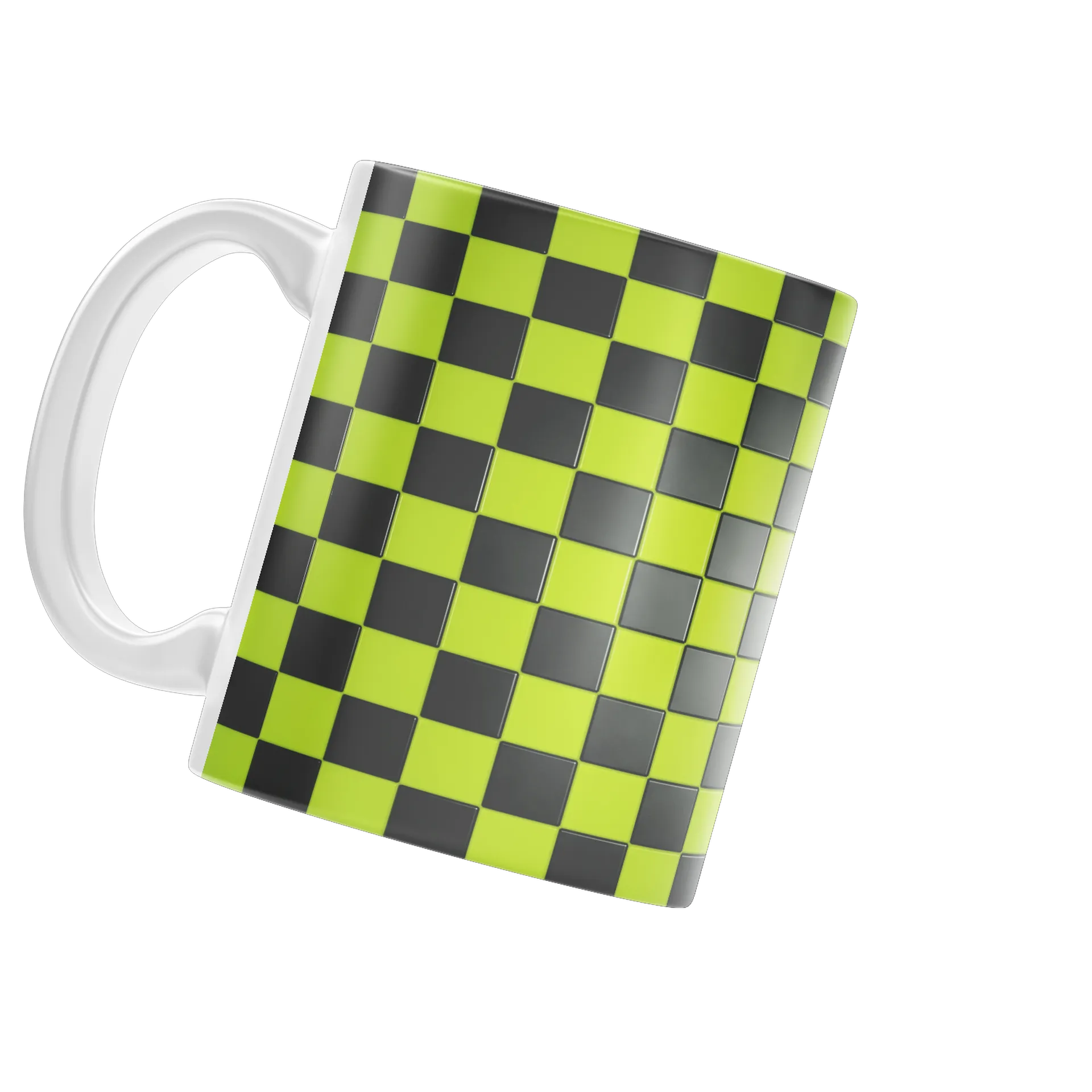 Caneca Xadrez Verde Preto - Imagem 3