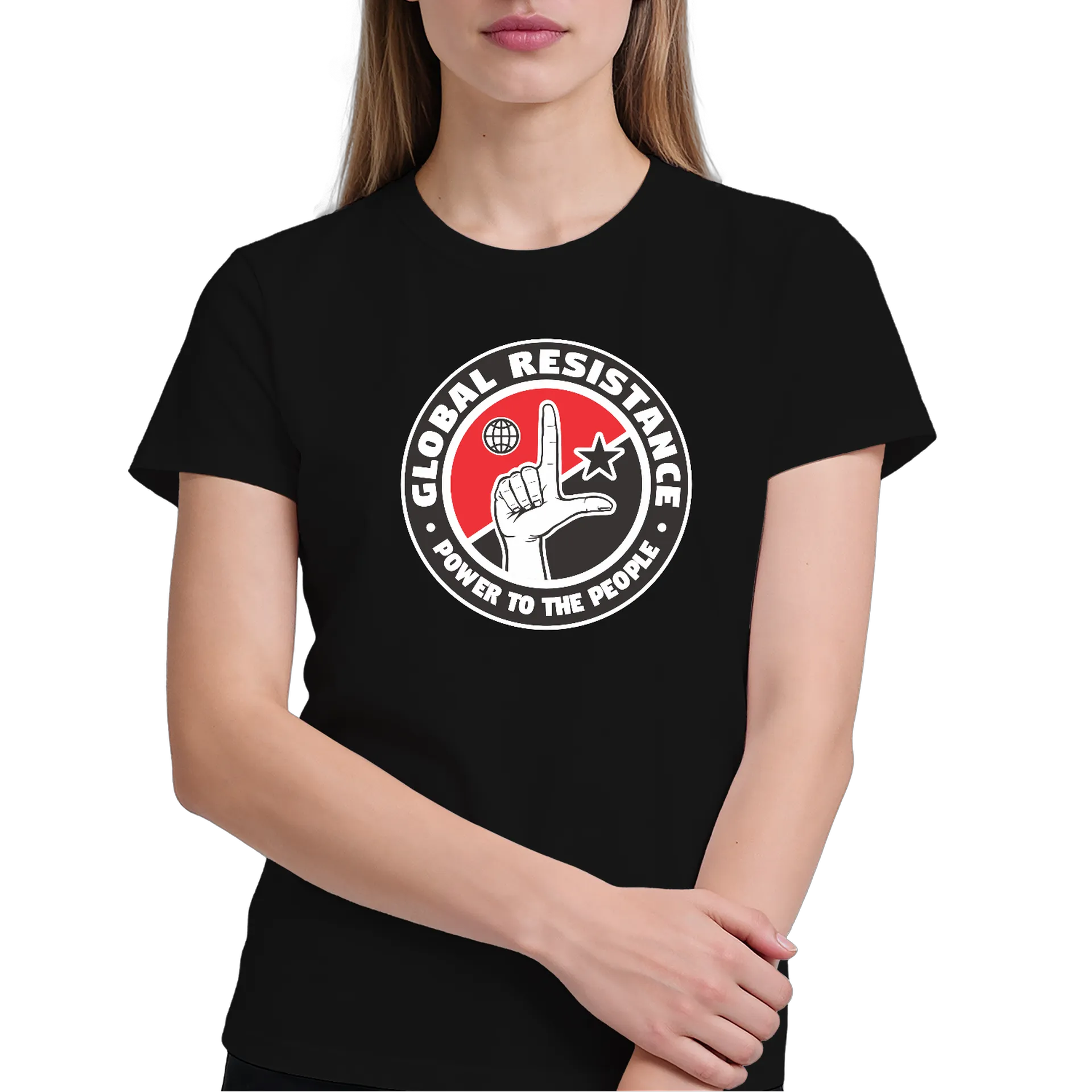 Camiseta Global Resistance Estampa Tipográfica 100% Algodão - Imagem 3