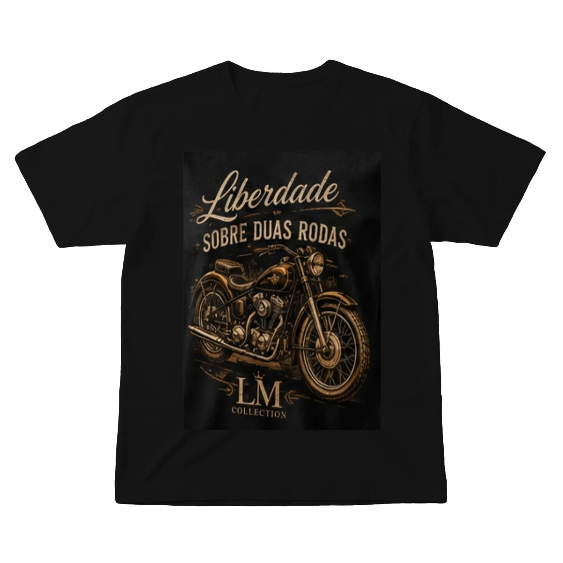 Camiseta Liberdade Sobre Duas Rodas 100% Algodão - Imagem 1