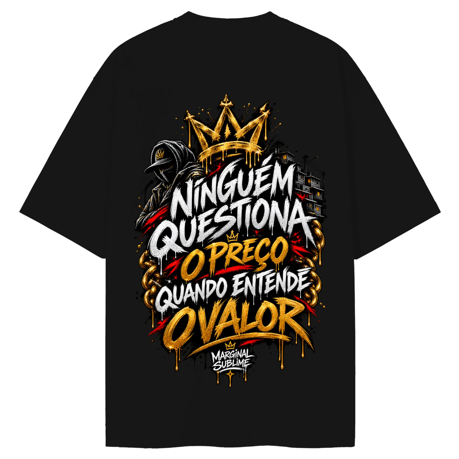Camiseta Oversized Marginal Sublime Logotipo de Graffiti - Imagem 1