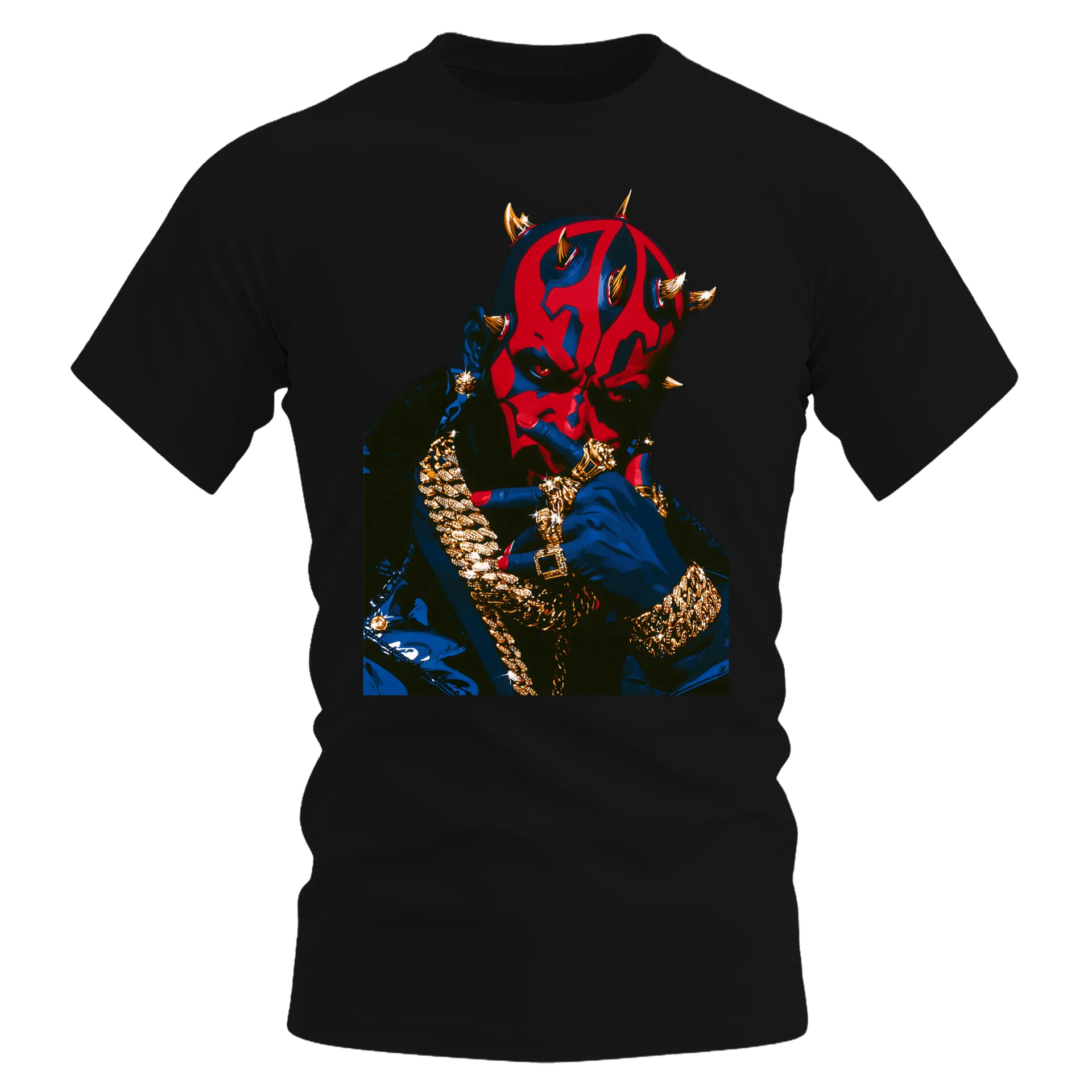Camiseta DryFit Darth Maul Gold Chain – O Lado Sombrio - Imagem 1