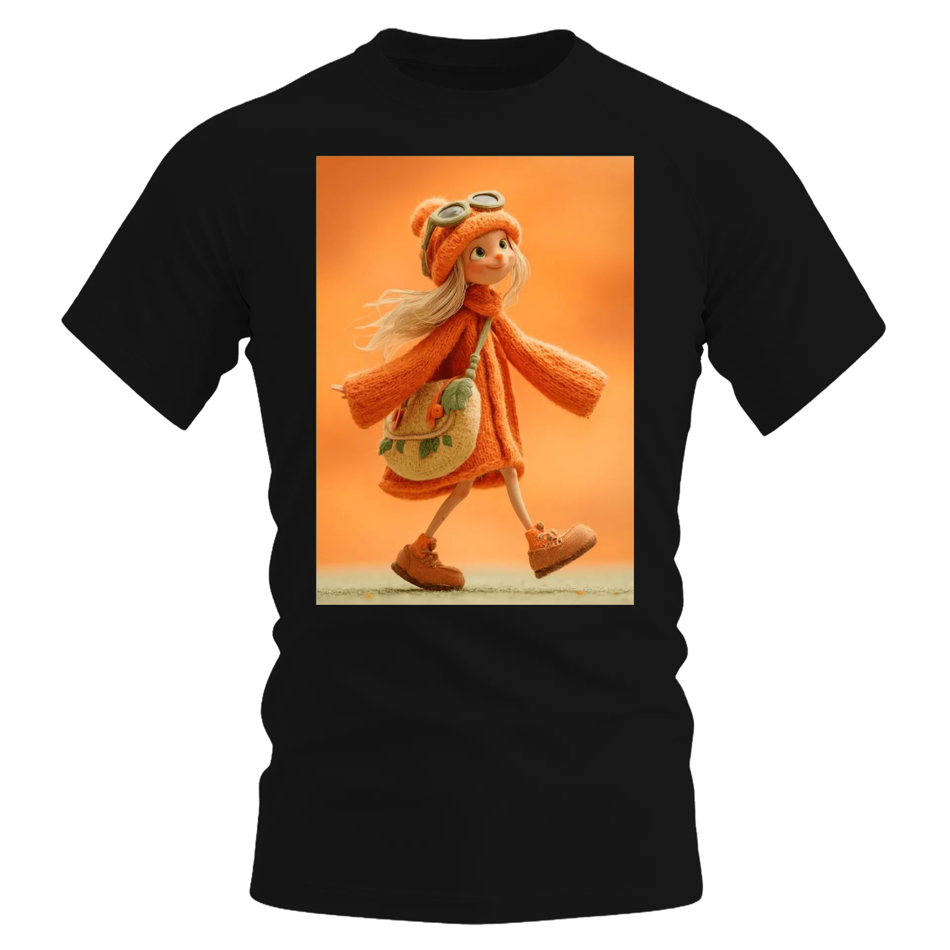Camiseta Dry Fit Boneca de Tricô com Óculos Aviador Unissex - Imagem 1
