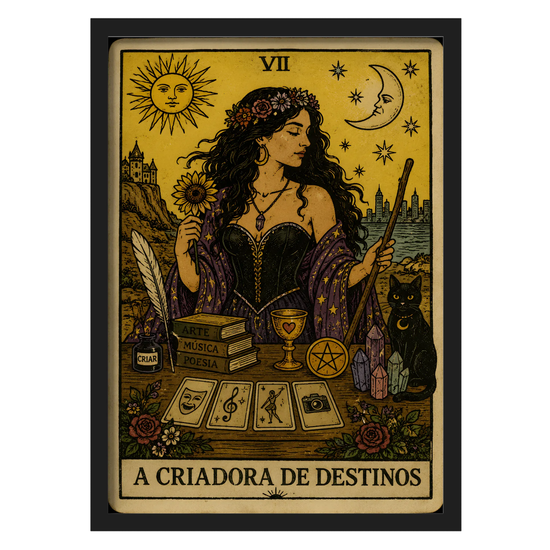 Quadro A3 Com Vidro Estampa A Criadora de Destinos - Imagem 1