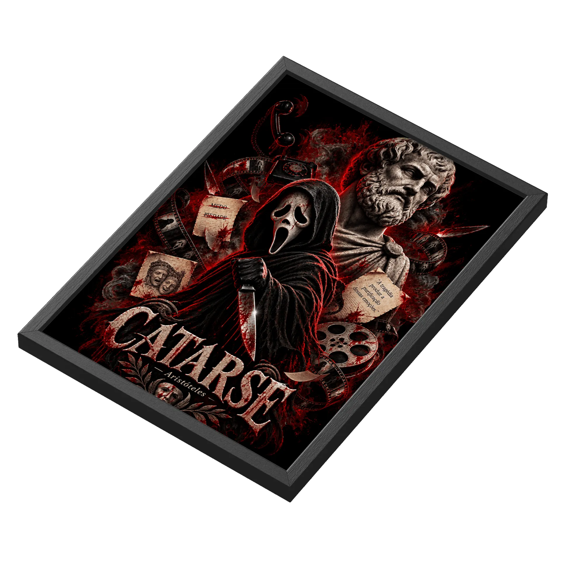 Quadro A3 Ghostface e Aristóteles (vidro) - Imagem 3