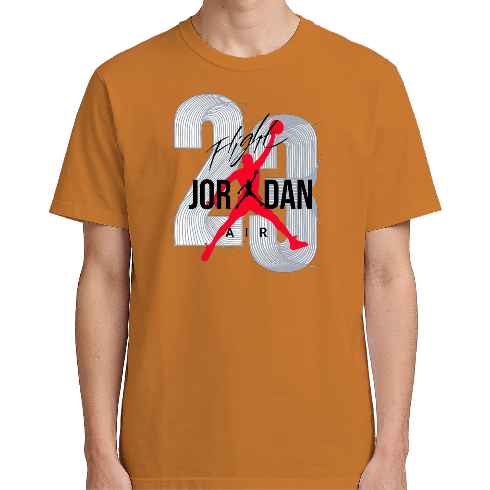 Camiseta Jordan Air Logo Estampa Grafite Vermelha 100% de Guihh — imagem 4 de 6