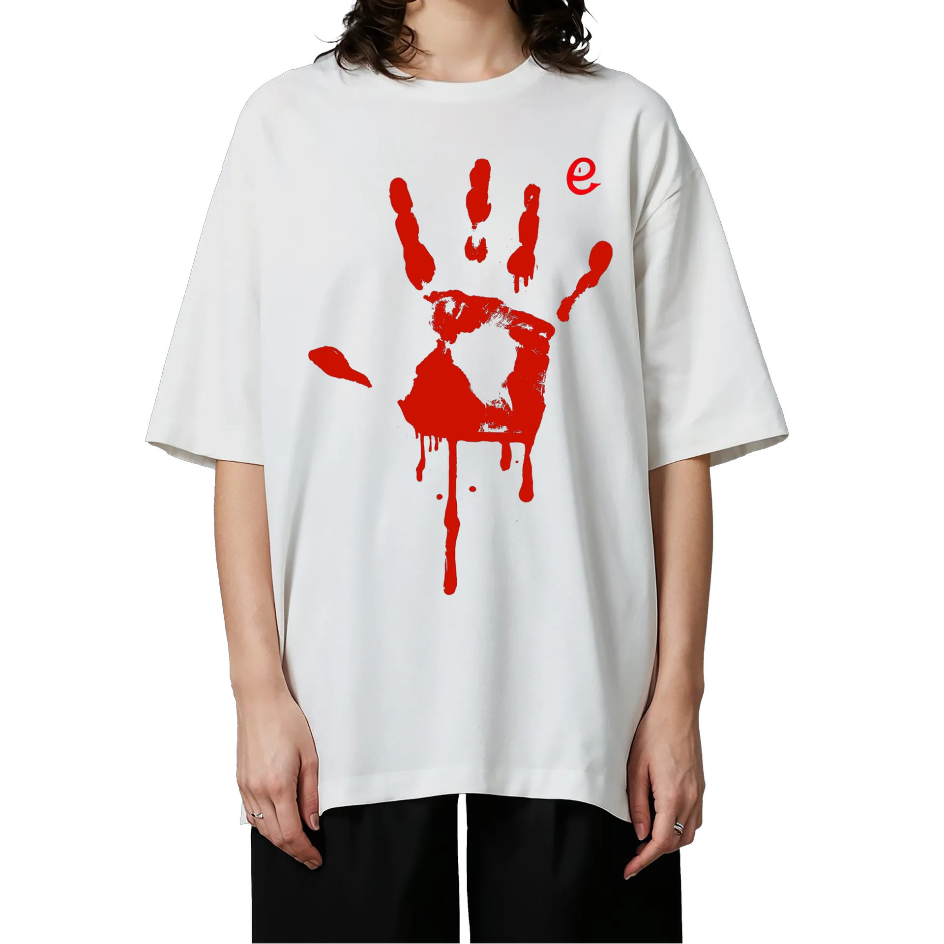 Camiseta Hell Blood Hand Oversized - Imagem 3