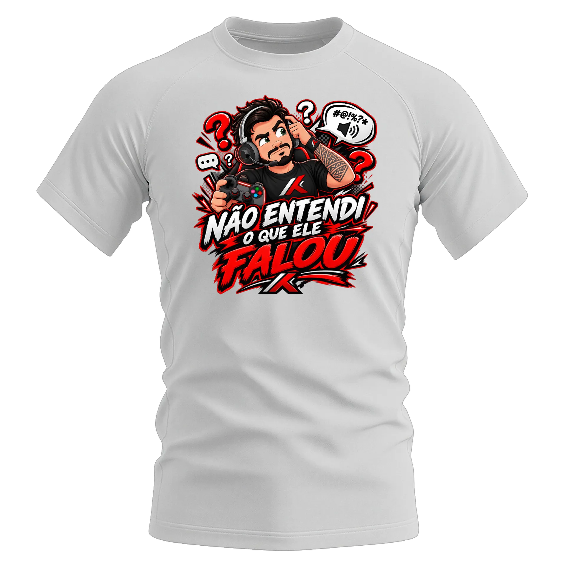 Camiseta Dry Fit Arte Streamer Neon minimalista 100% - Imagem 1