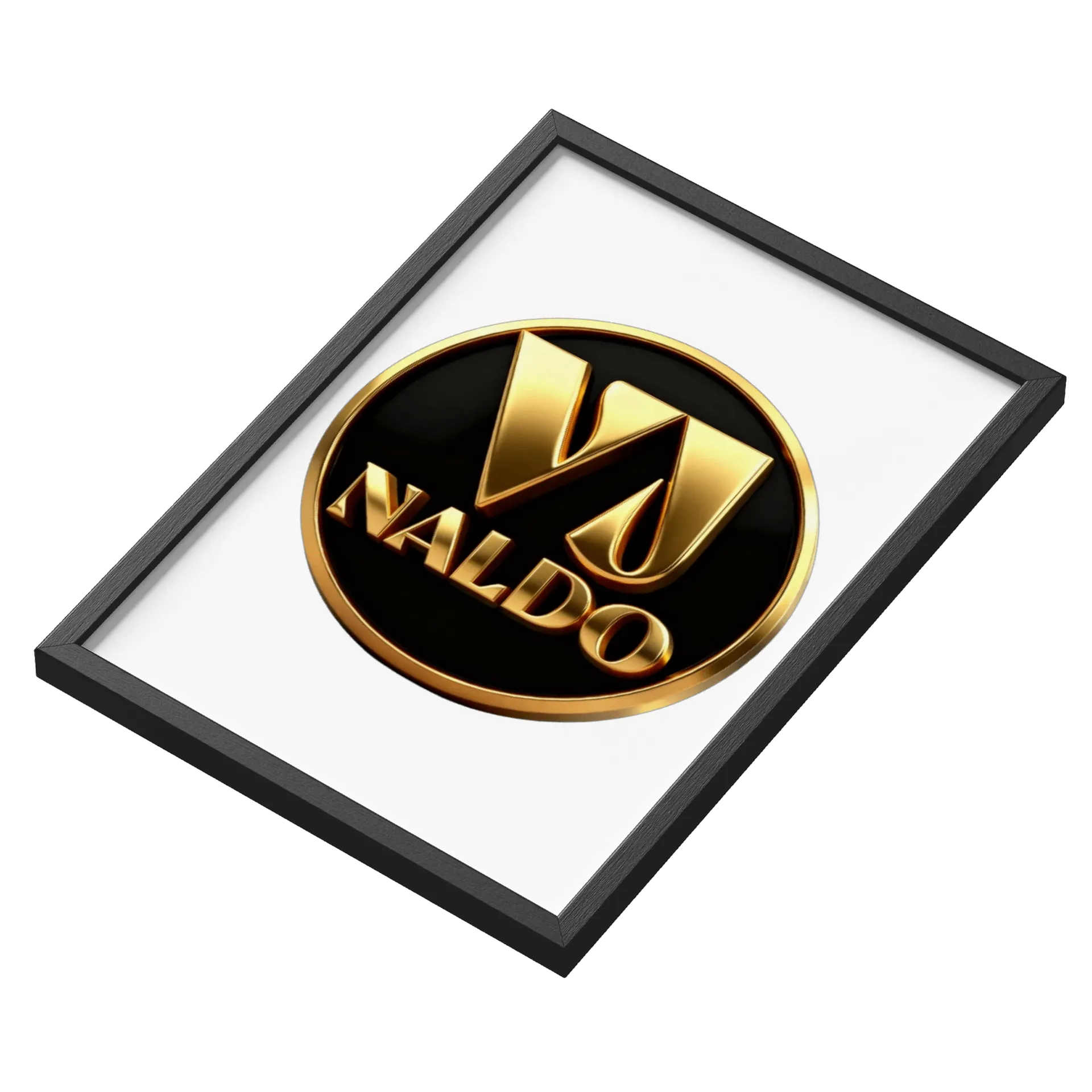 Quadro Logo Ouro Naldo A3 MDF e Vidro de vjnaldo — imagem 3 de 3