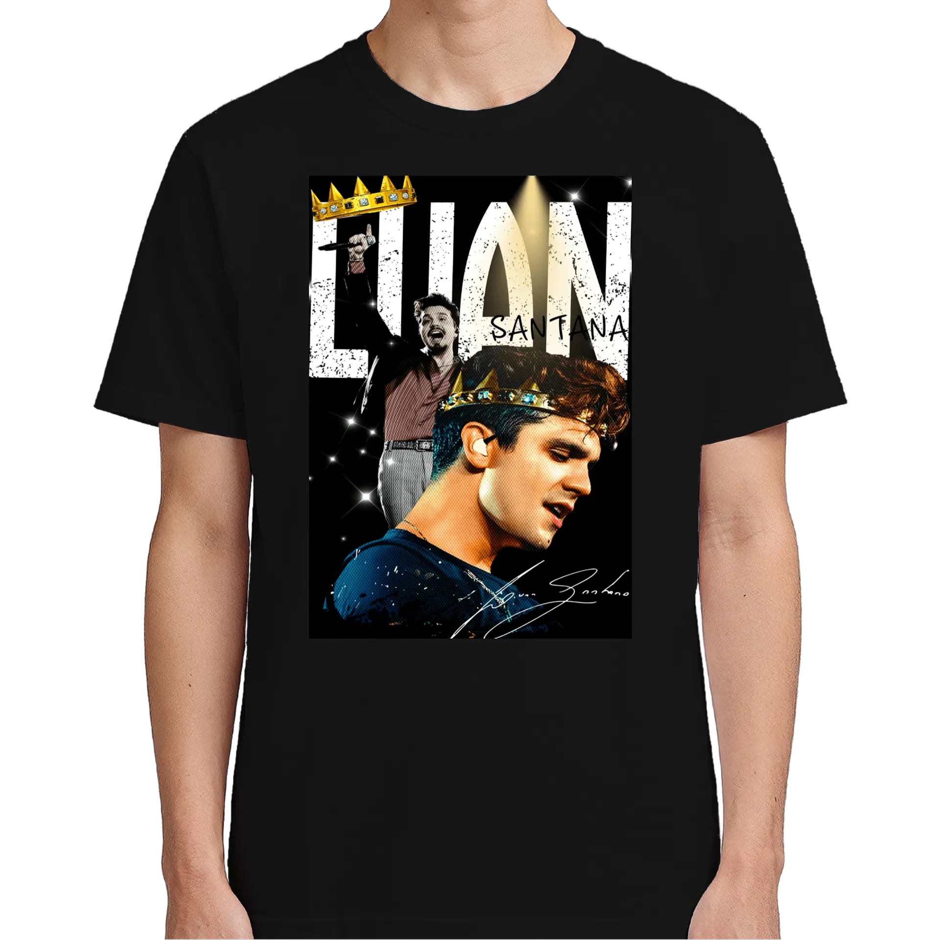 Camiseta Luan Santana com Coroa 100% Algodão de lycornettireal — imagem 4 de 6