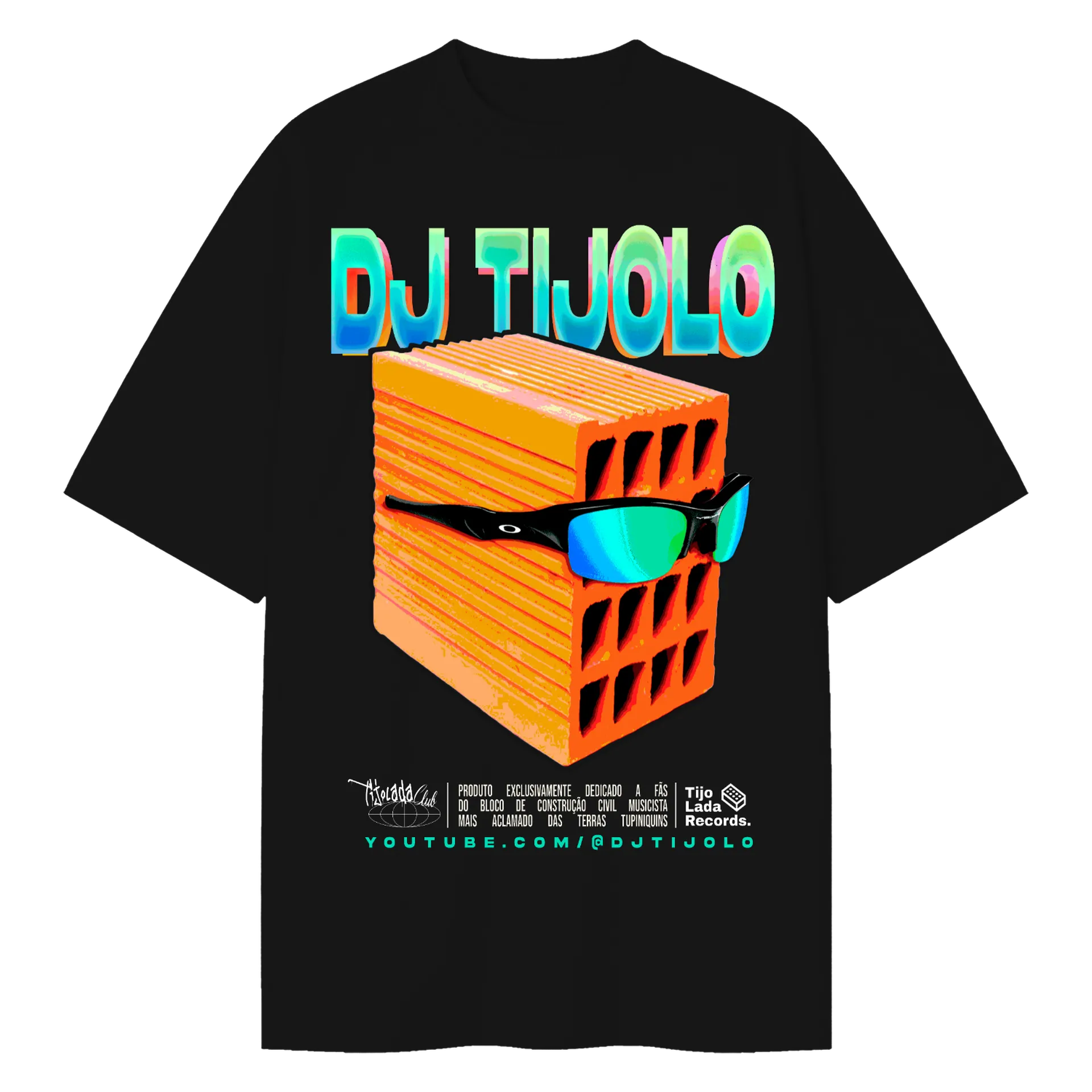 Camiseta Oversized DJ TIJOLO Clássica - Frente de DJ TIJOLO — imagem 5 de 6