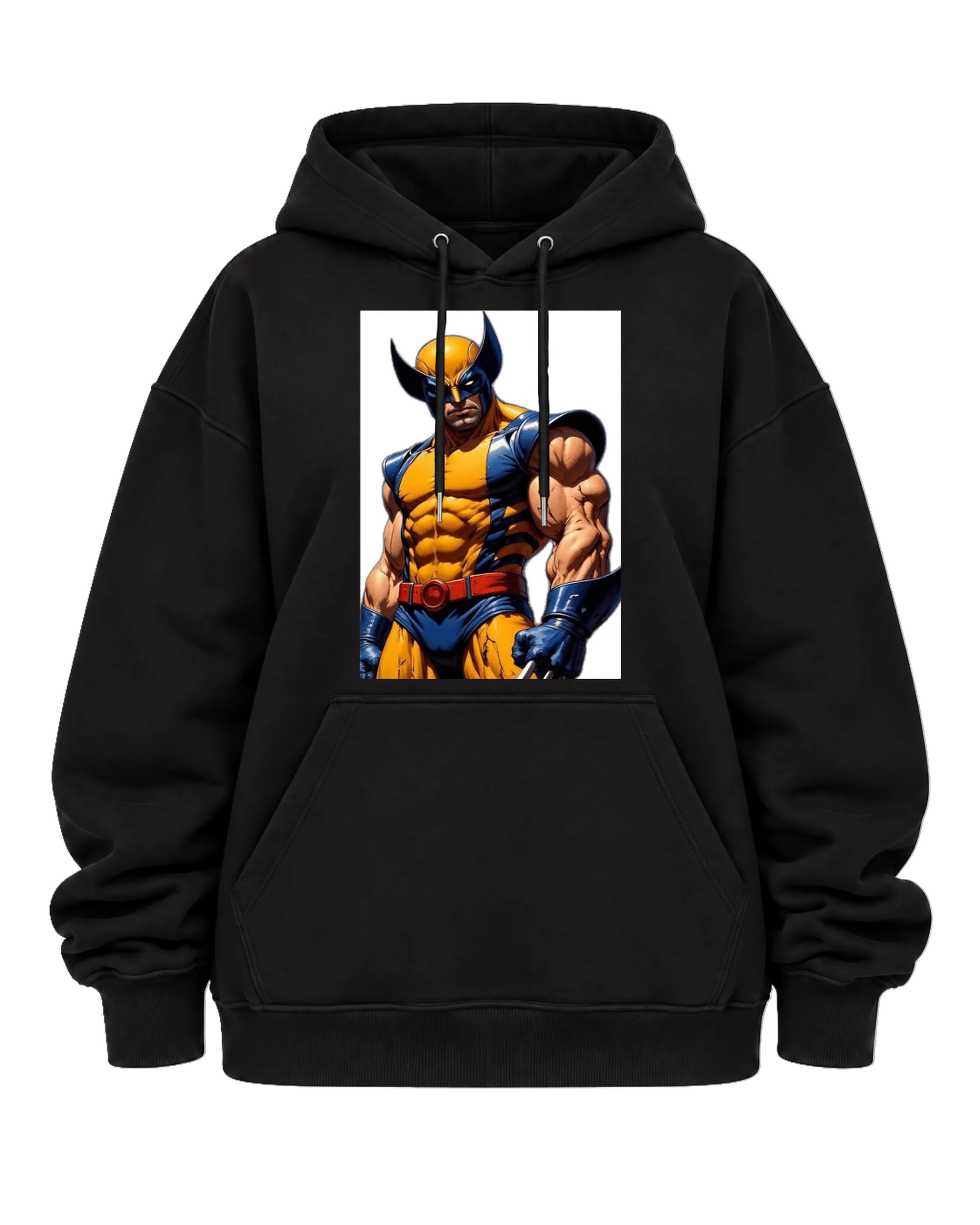 Blusa Moletom Canguru Herói Mascarado Amarelo e Azul - Imagem 5