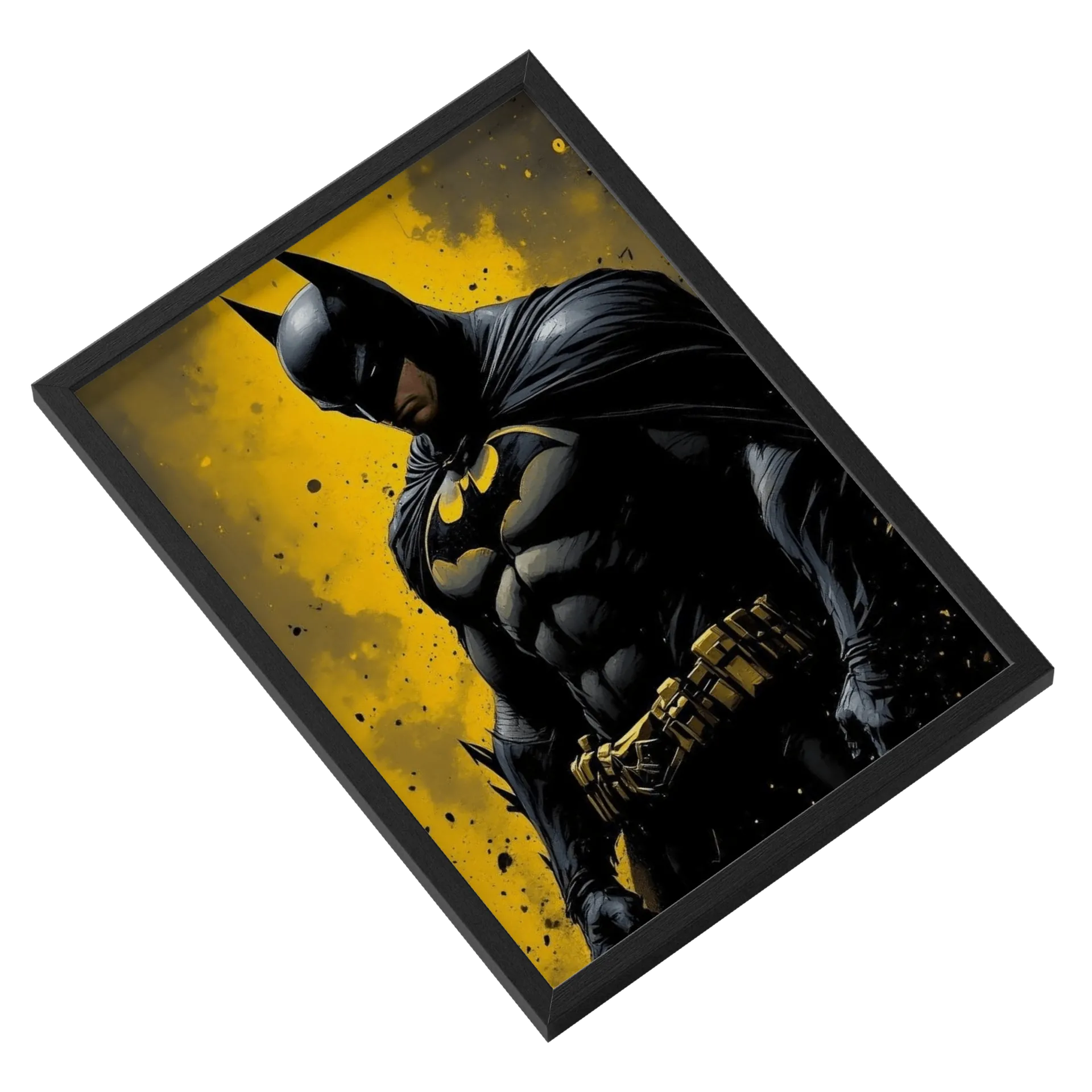 Quadro Batman em Estilo de Quadrinhos Amarelo e Preto A3 - Imagem 2