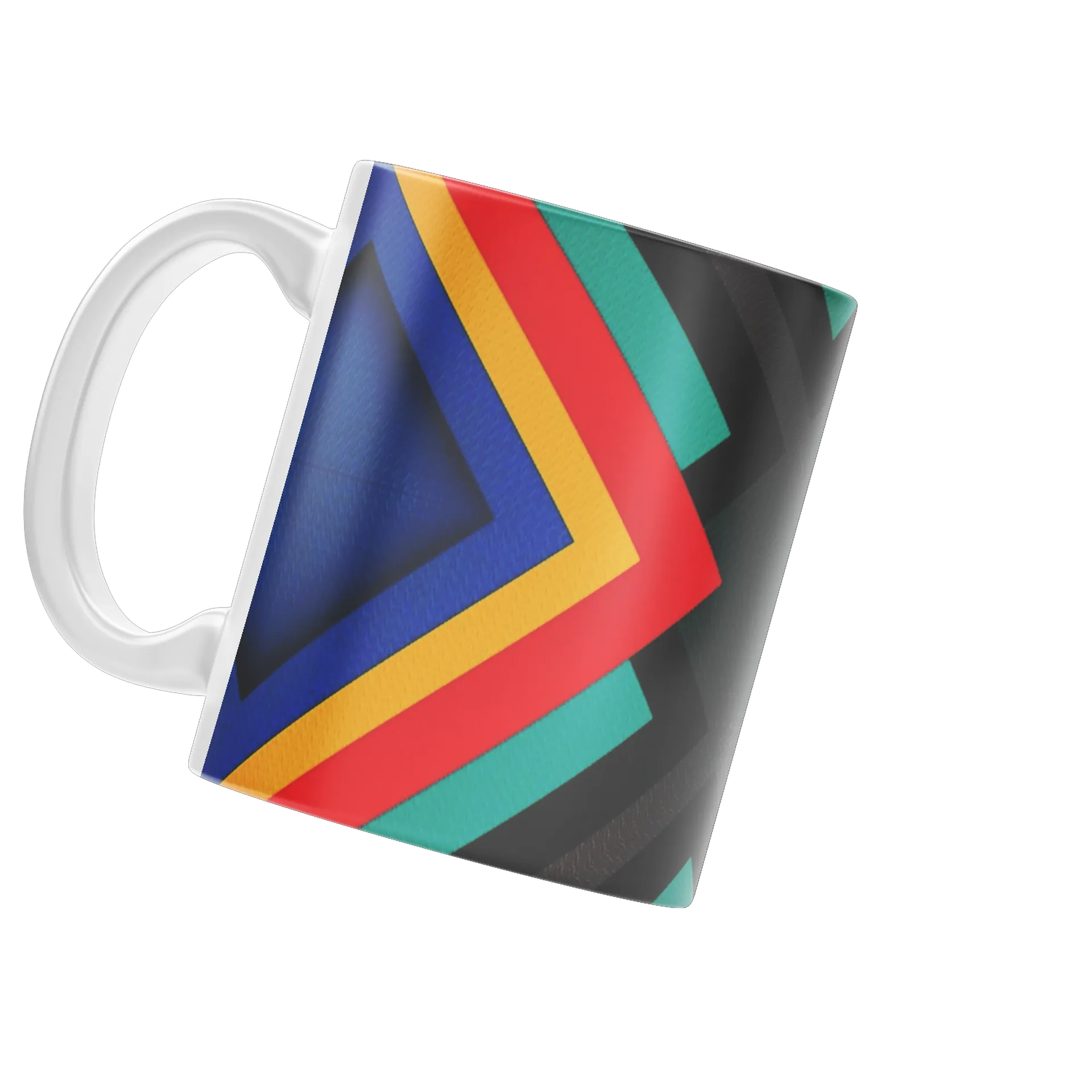 Caneca Porcelana Abstrato Geométrico Colorido 325ml - Imagem 3