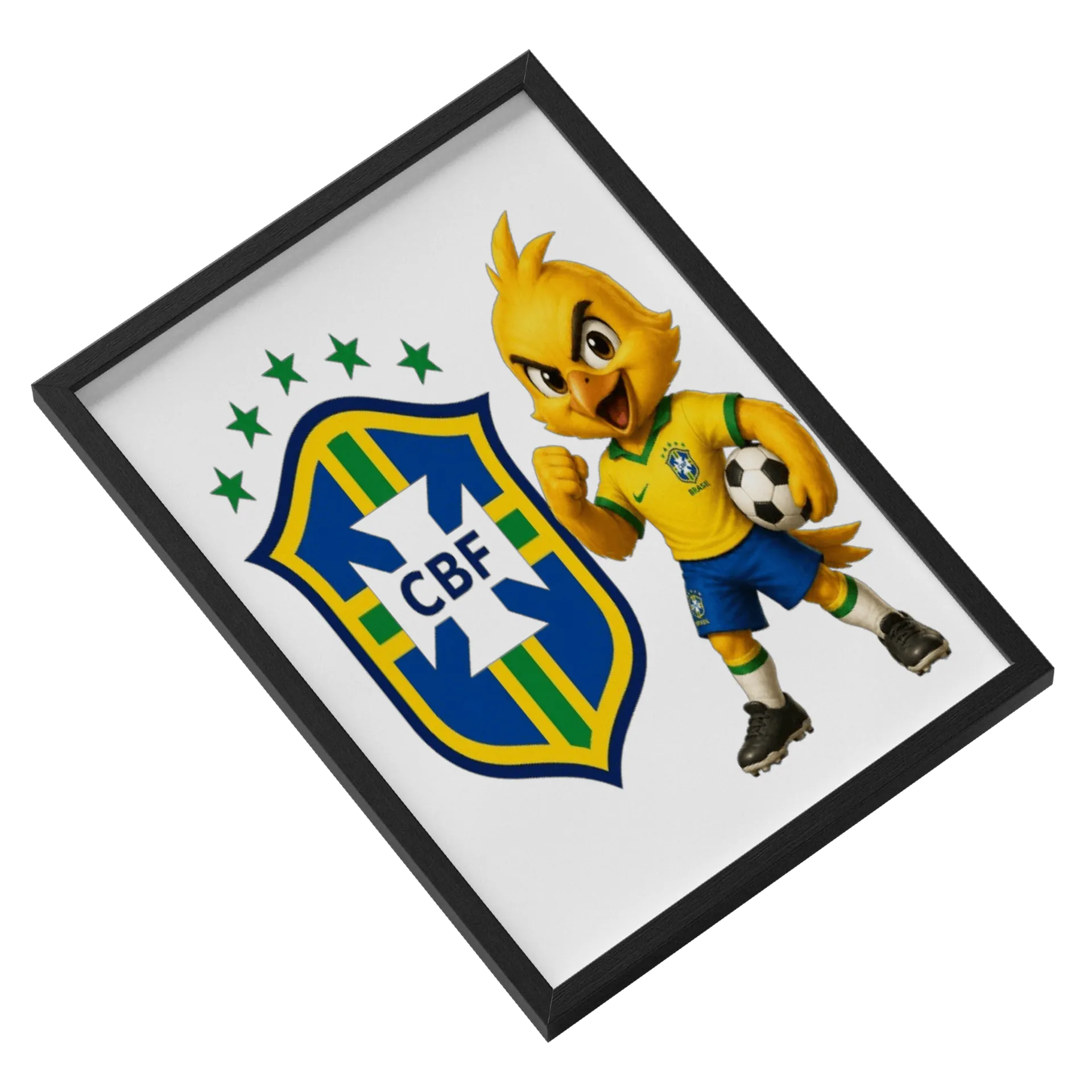 Quadro Mascote Futebol Brasil CBF A3 - Imagem 2